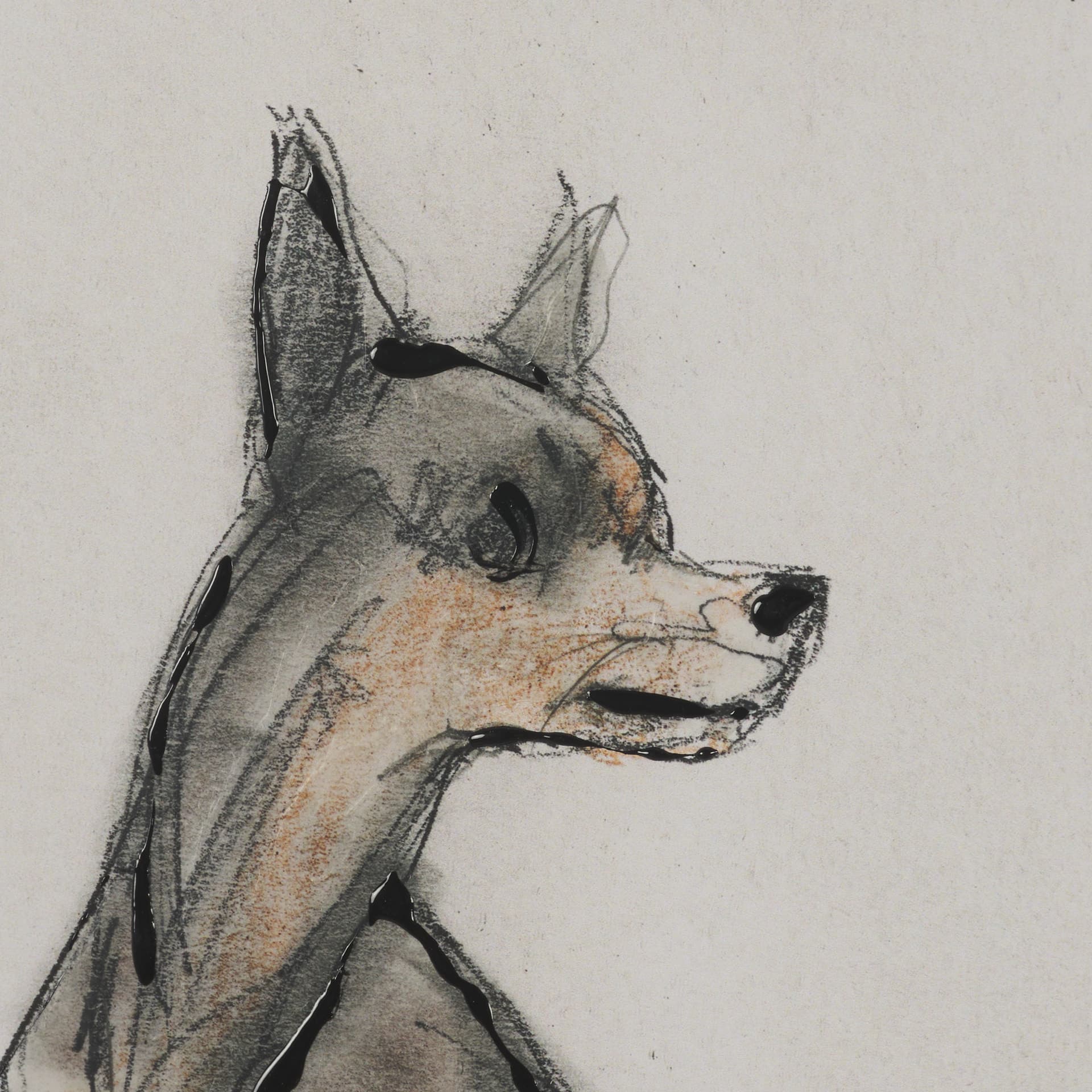 Playful Pup IV by Mercana Studio Hand Embelished Framed Artwork Matted under Glass — product photograph