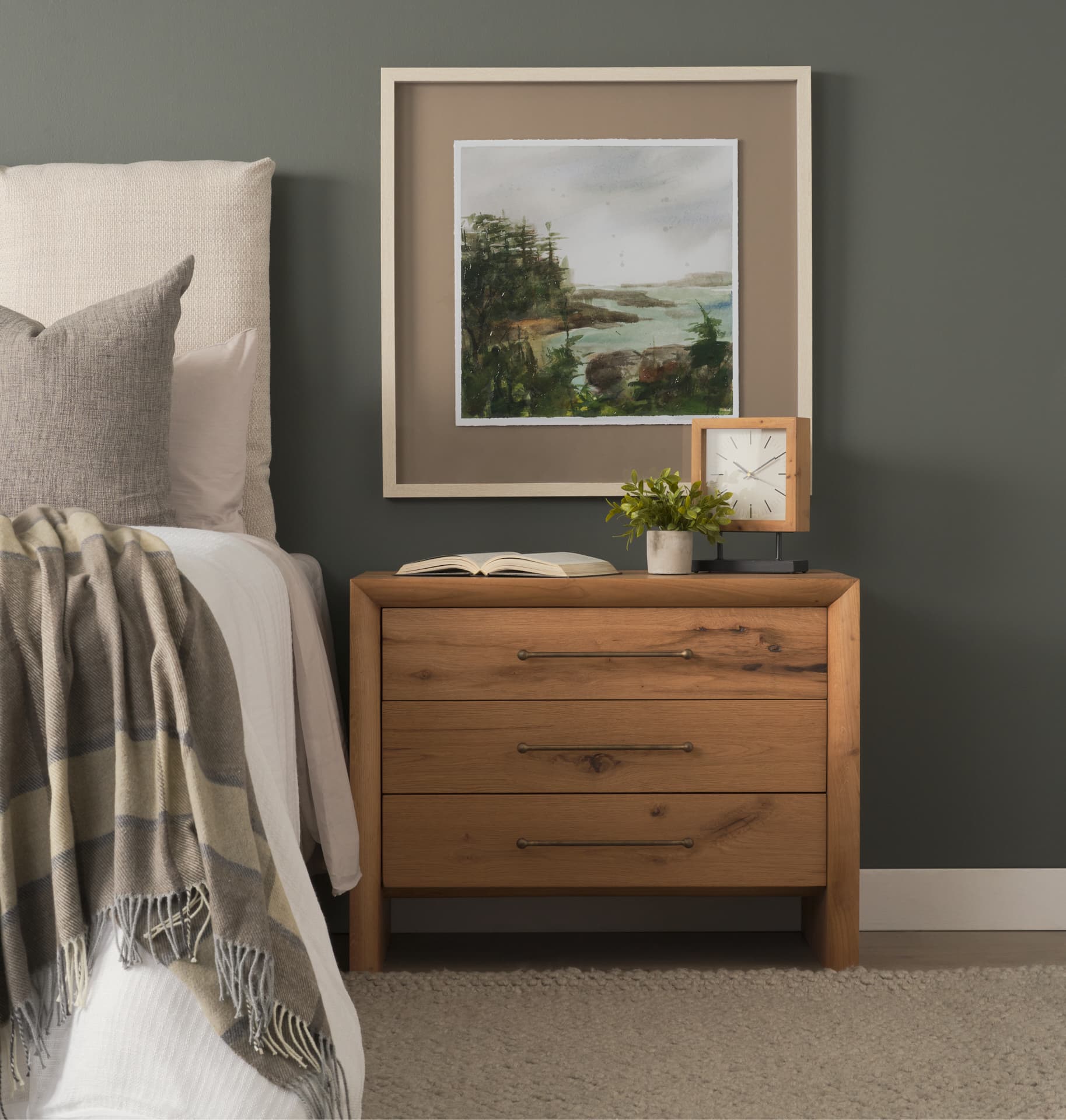 Shoreline Beauty IV by Mercana Studio Hand Embelished Framed Artwork Matted under Glass — in a styled room