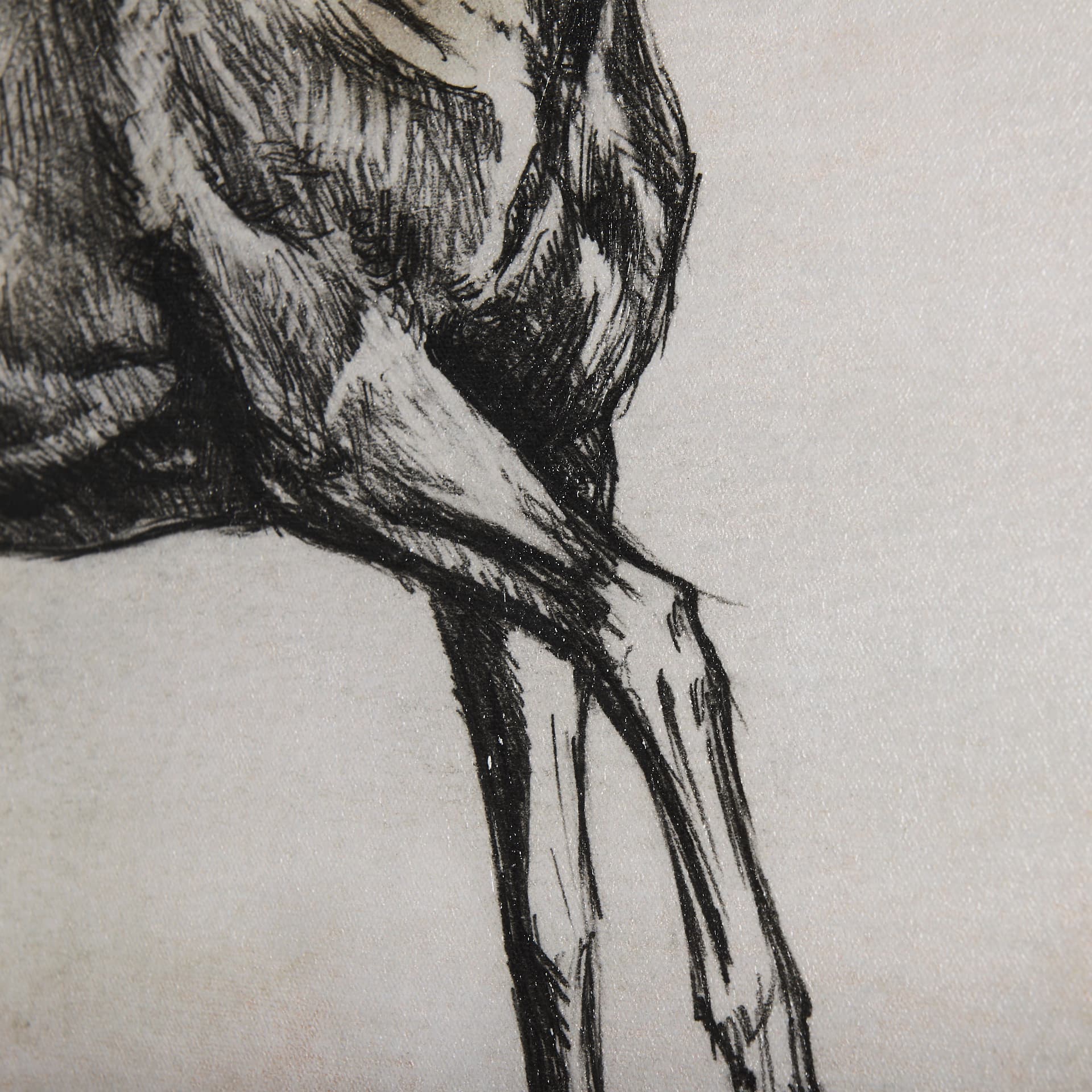 Old West Collection V ( Horse Sketch) by Mercana Studio a Hand Embellished Textured Canvas — product photograph