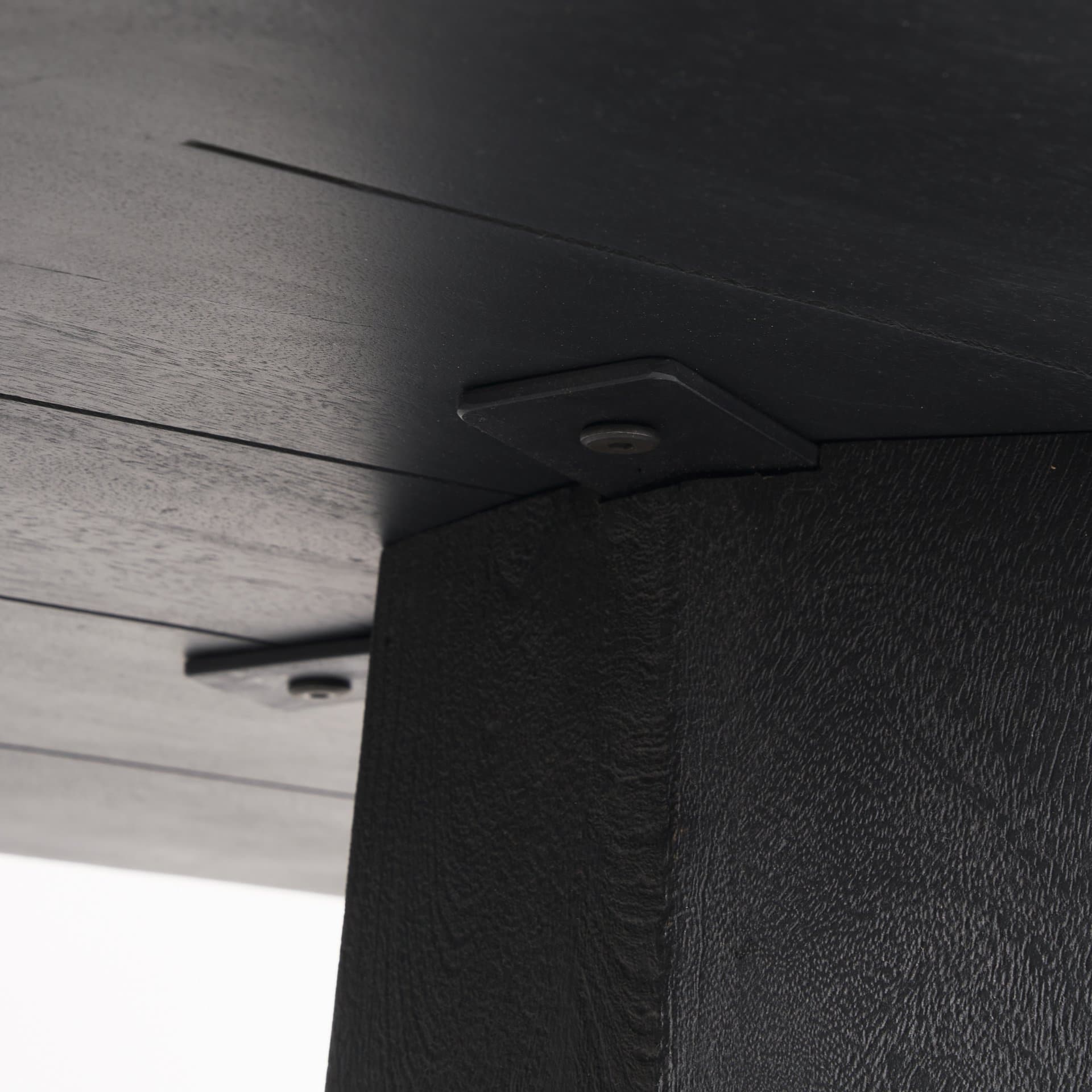 Maxine Hexagonal Black Wood Foyer Table — product photograph