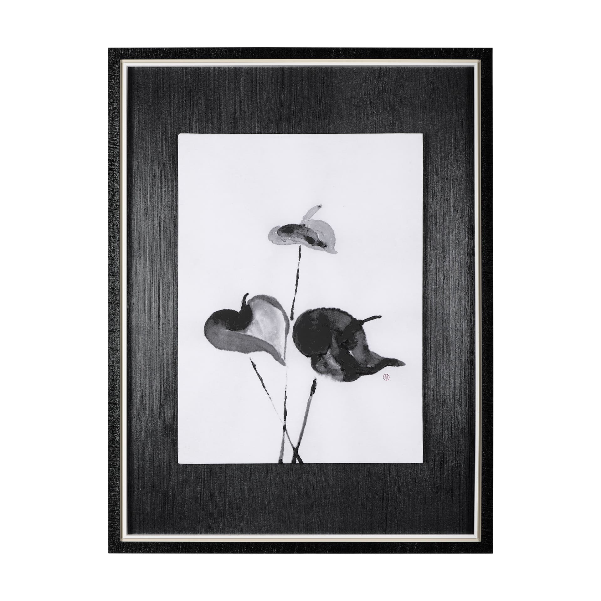 Peace Lily II by Mercana Studio a Hand Embellished Textured Framed Art Print — product photograph