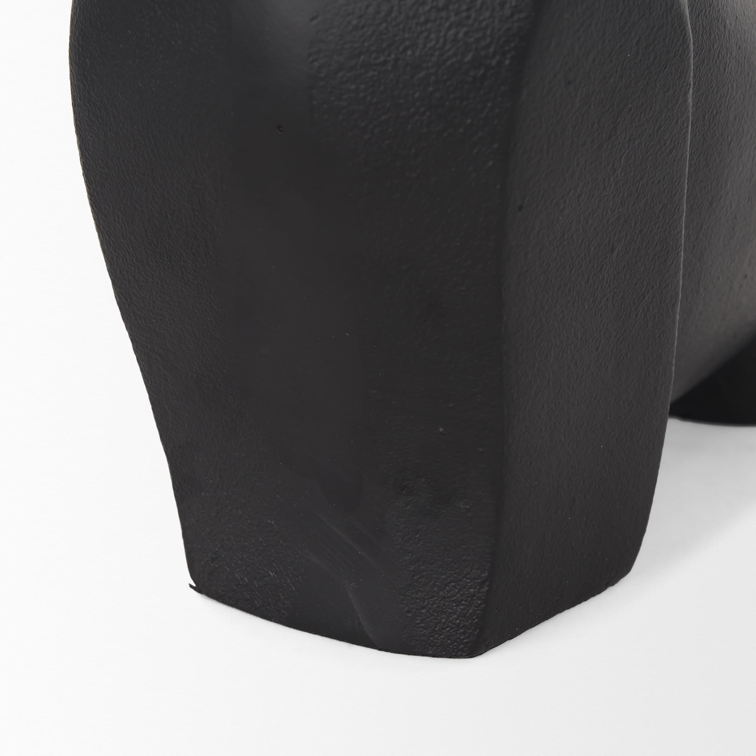 Radu Large Matte Black Metal Bull Decorative Object — product photograph