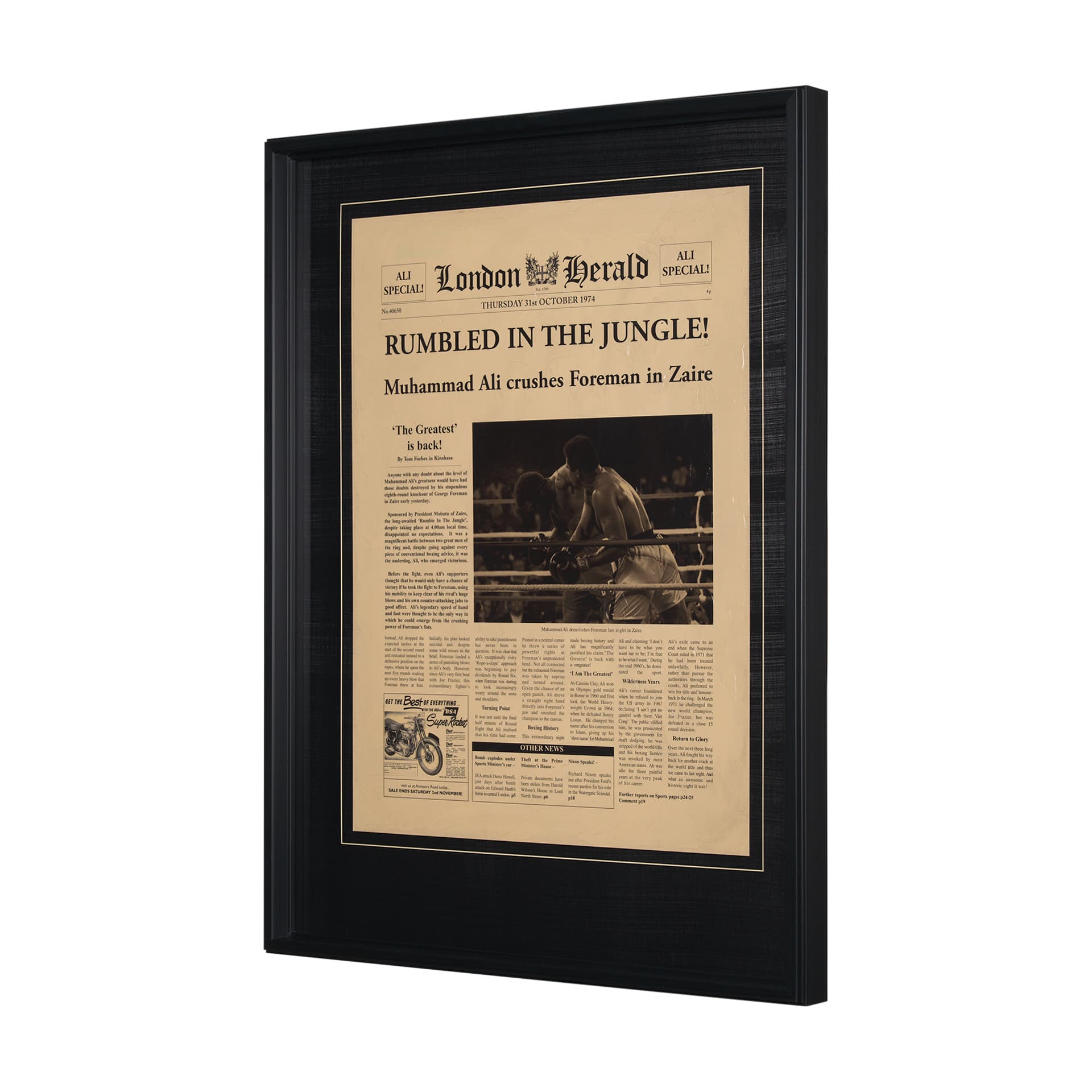 Rumbled In The Jungle! by The Vintage Collection a Hand Embellished Framed Art Print Matted under Gl — product photograph