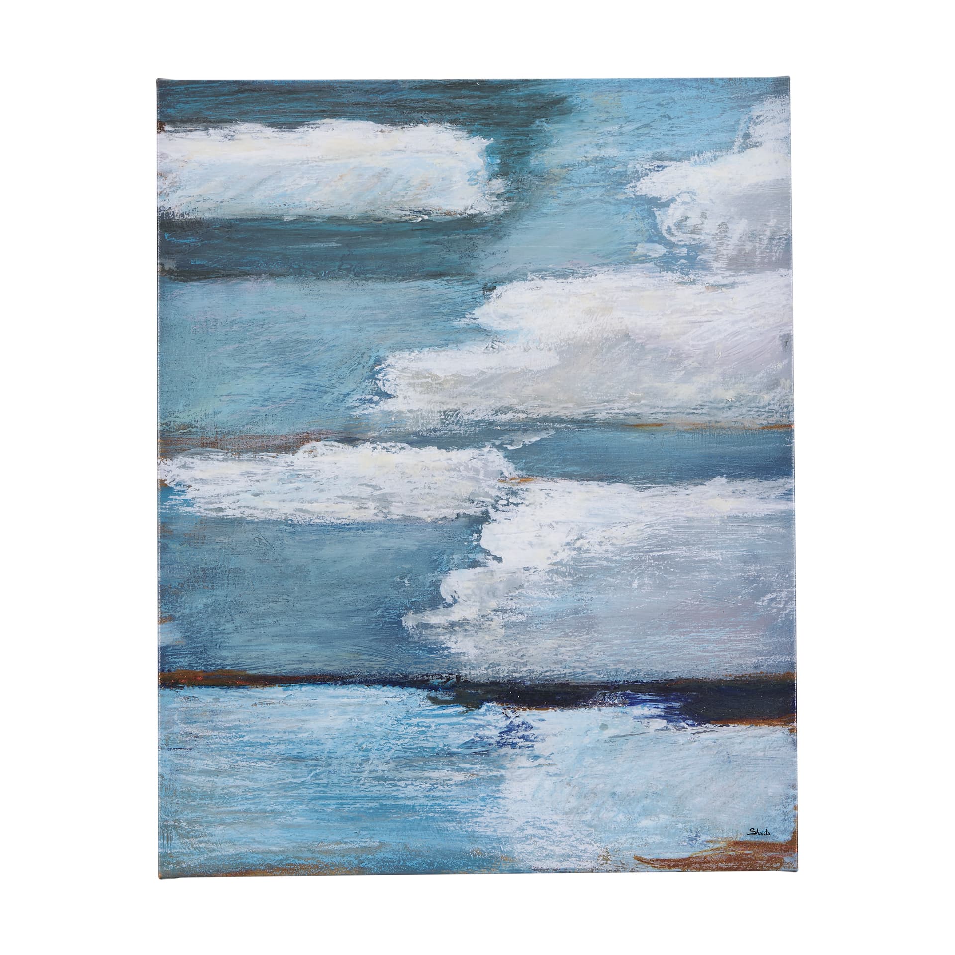 Cloud Bay II by Mercana Studio a Hand Embellished Textured Canvas — product photograph