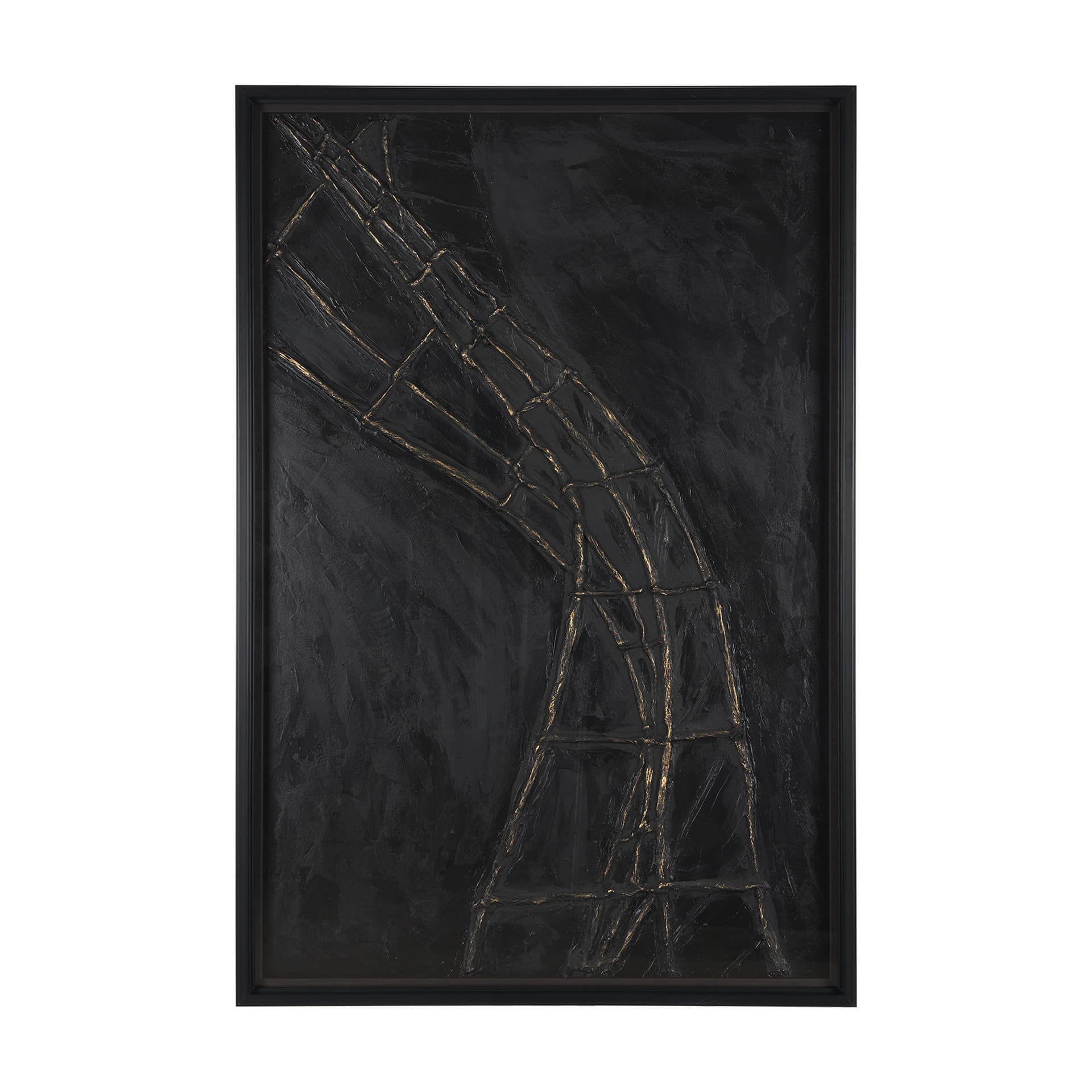 Descent I by Studio M a handmade Original Framed 3D Textured Artwork under Glass — product photograph