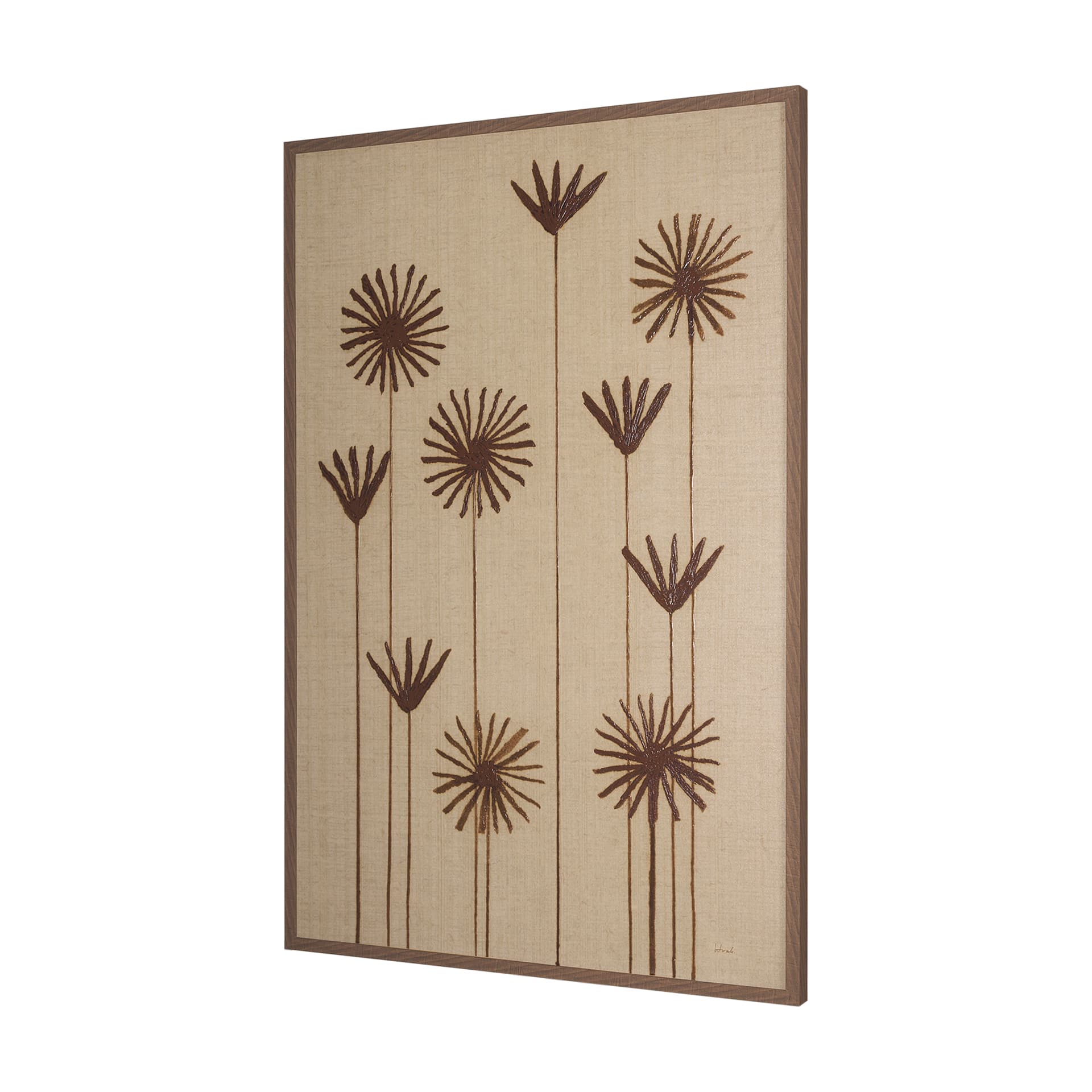 Spark II (Tan) by Mercana Studio a Hand Embellished Textured Framed Art Print — product photograph