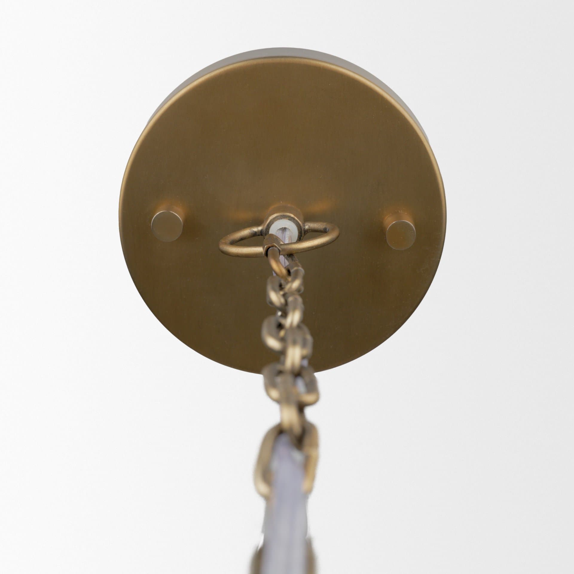 Keller Tall Antiqued Brass Metal 1-Light Pendant — product photograph