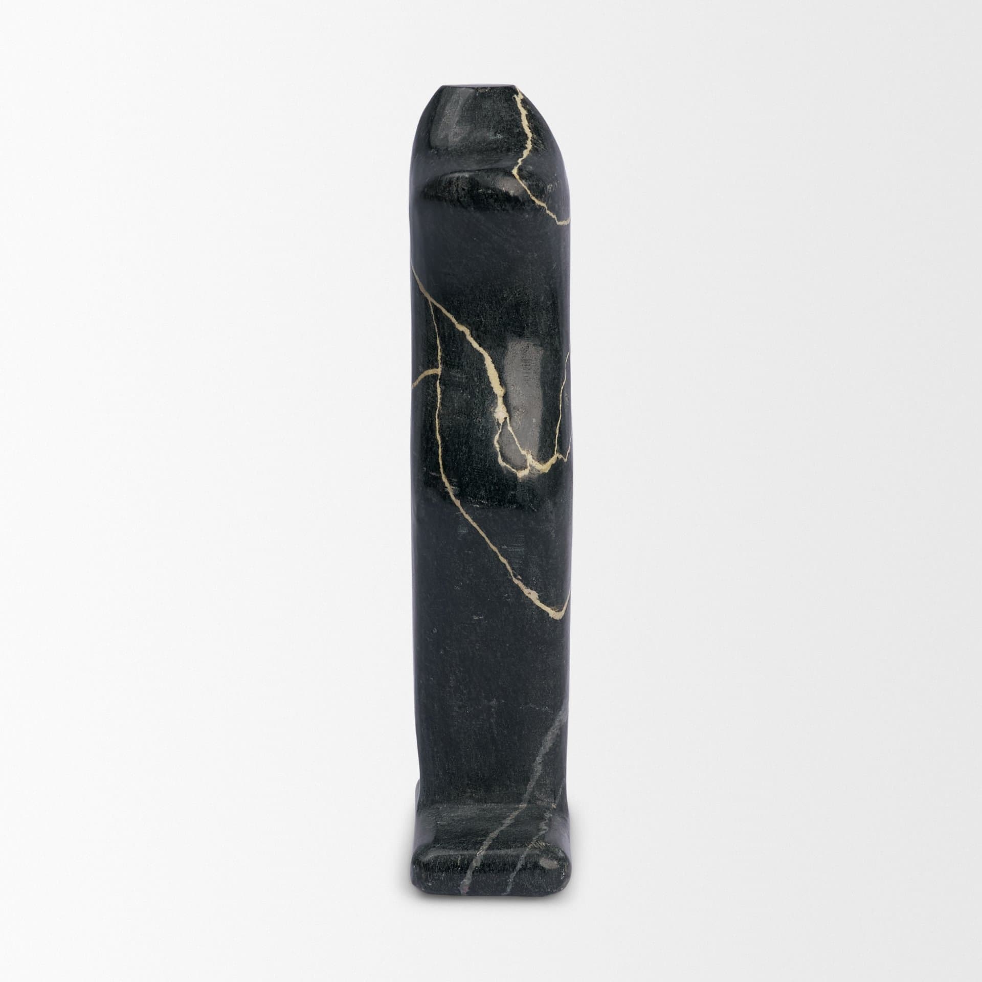 Contour Black Marble Silhouette Decorative Object — product photograph