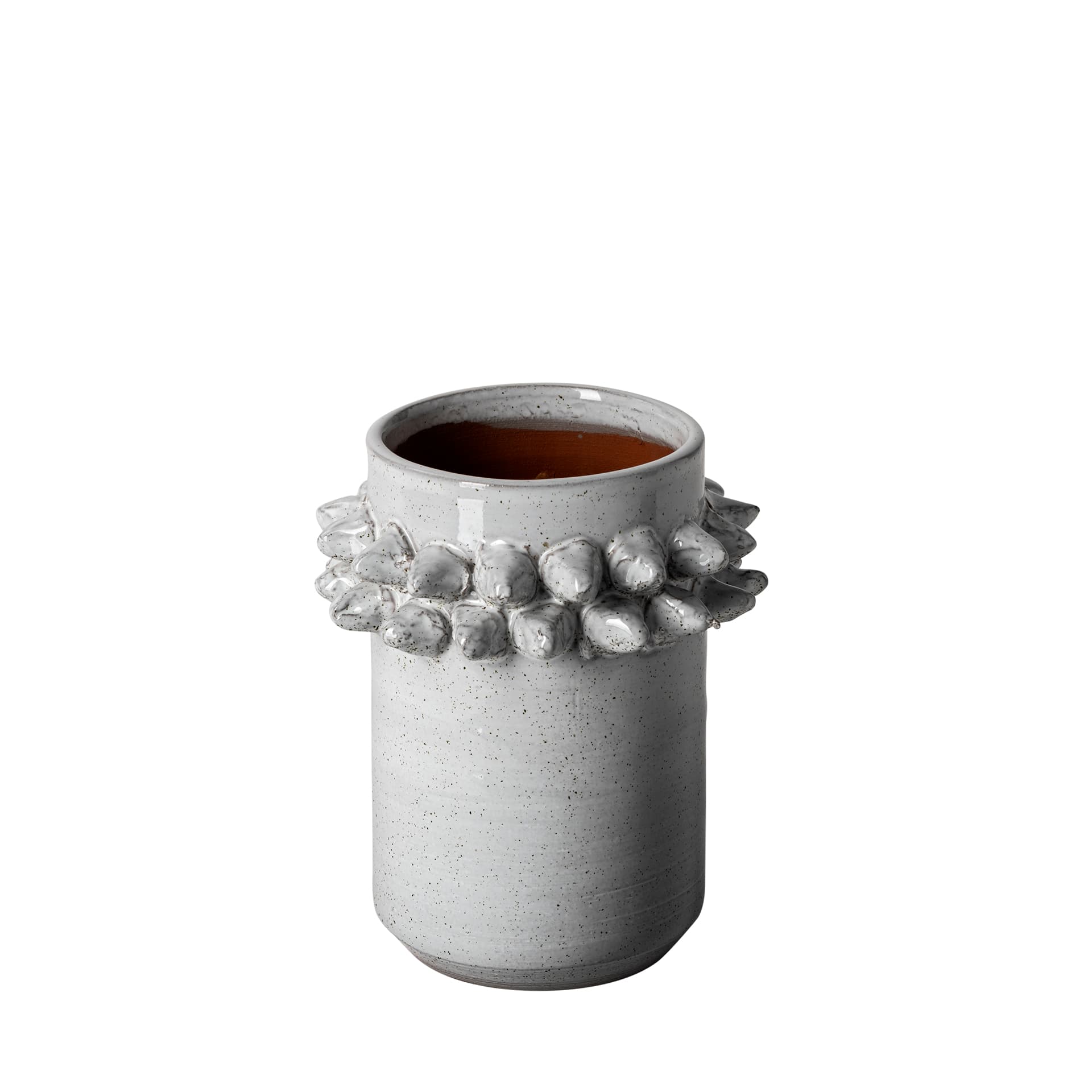 Farmhampton Small Gray Spoked Ceramic Vase — product photograph