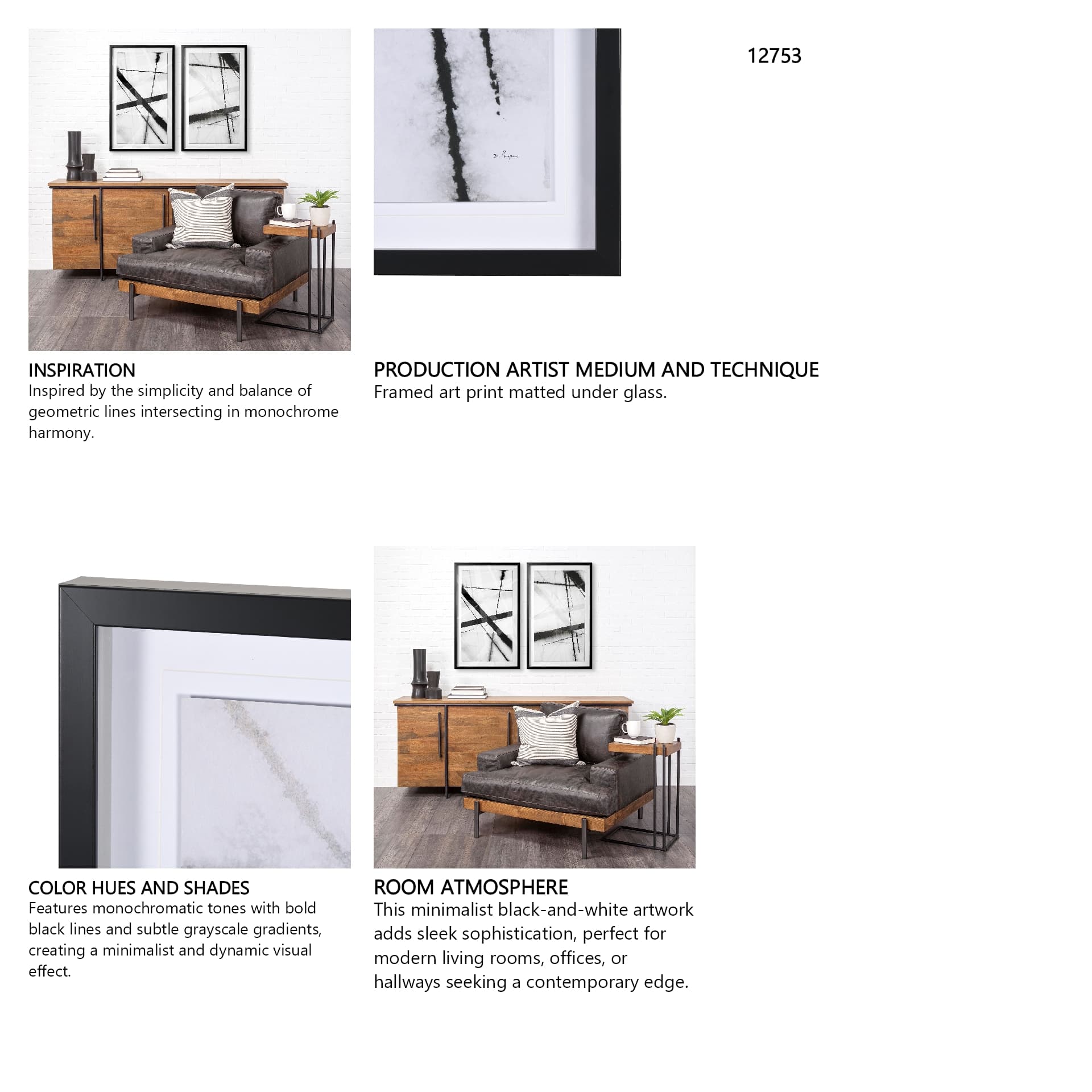 Clouding Mirror I by Panpan Zhang a Framed Art Print Matted under Glass — in a styled room