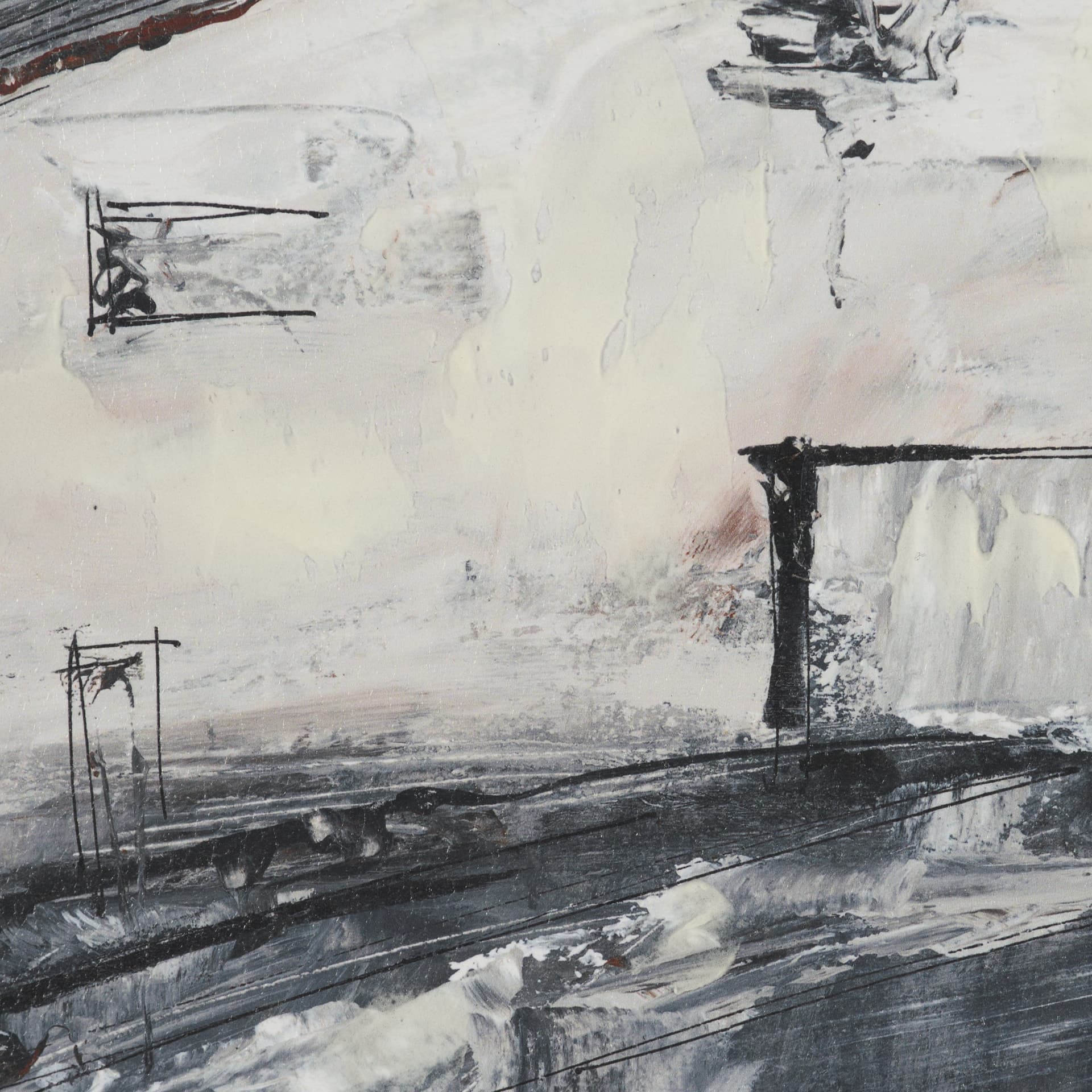 Community 2C by Mercana Studio Hand-Embellished Textured Framed Artwork Matted — product photograph