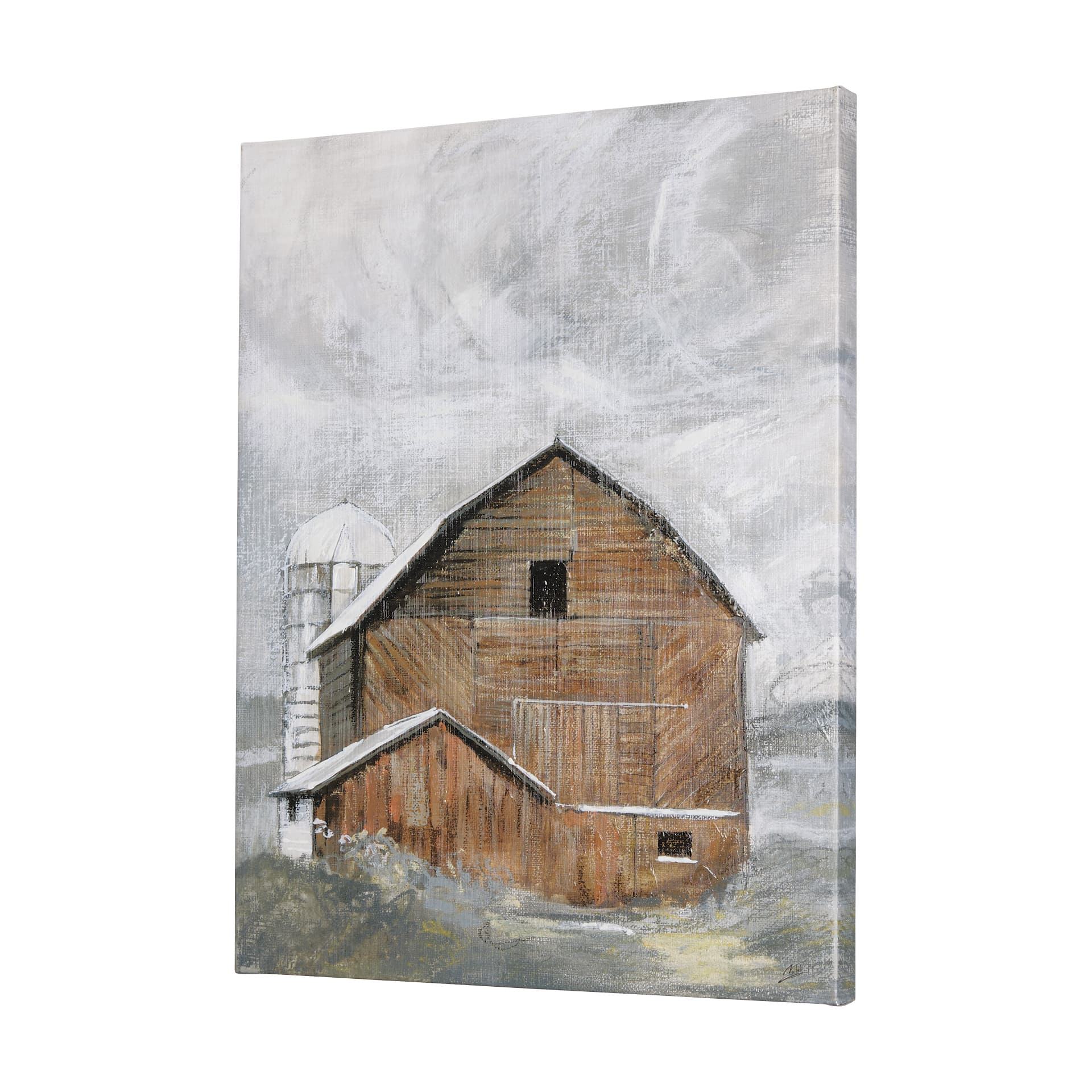 Old Barn I by Mercana Studio a Hand Embellished Textured Canvas — product photograph