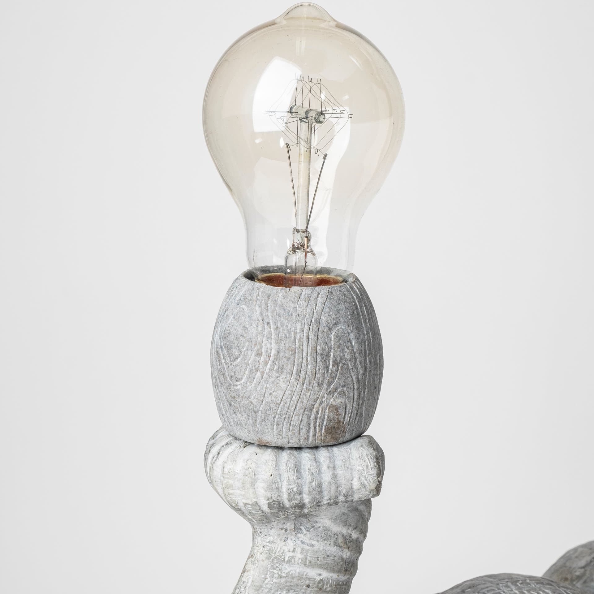 Tantor (15.9"H) Gray Resin Elephant Calf Table Lamp — product photograph