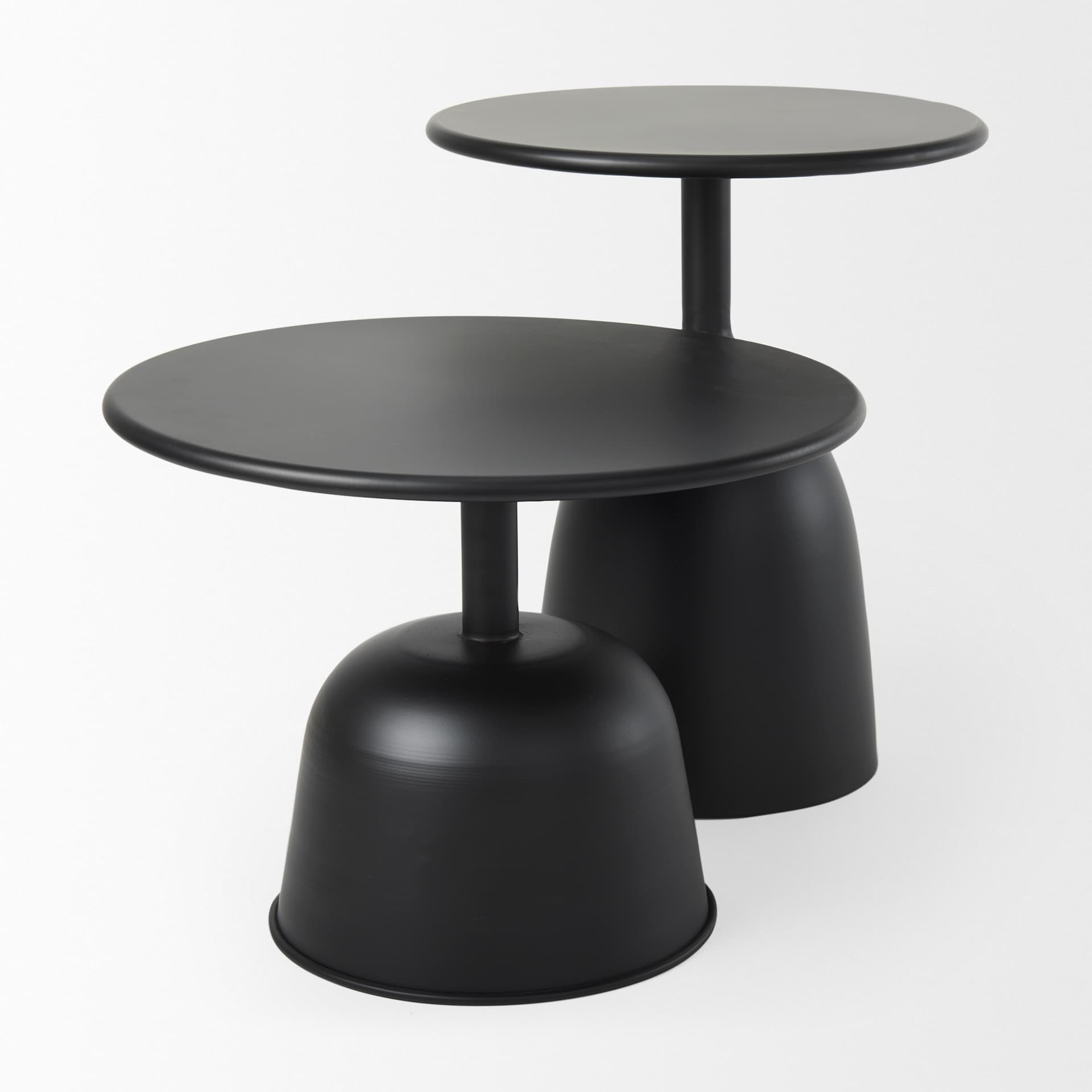 Talulla 16.5L x 16.5W x 19.7H Matte Black Metal Accent Table — product photograph