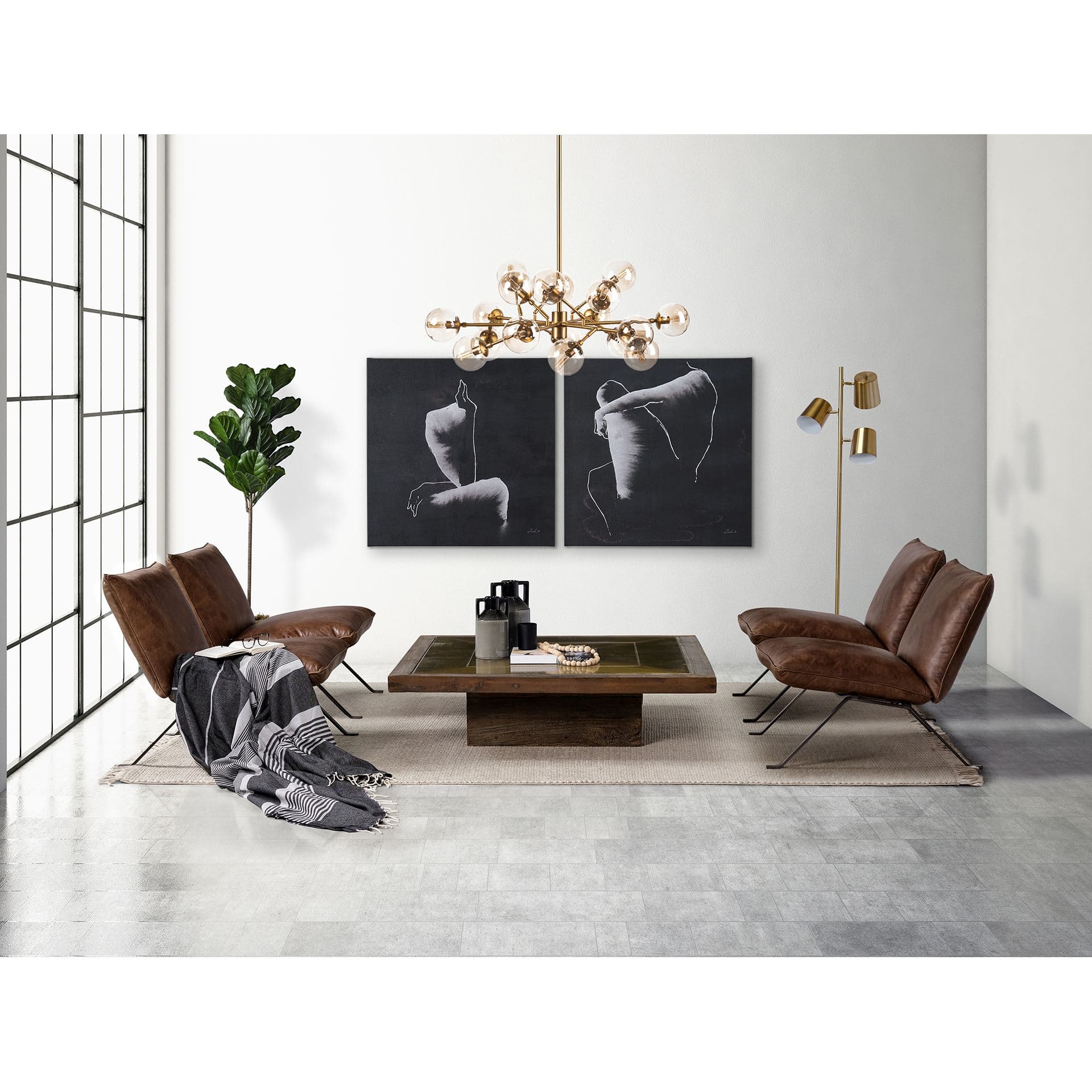 Andromedae III by Melody. D a Hand Embellished Textured Canvas — in a styled room