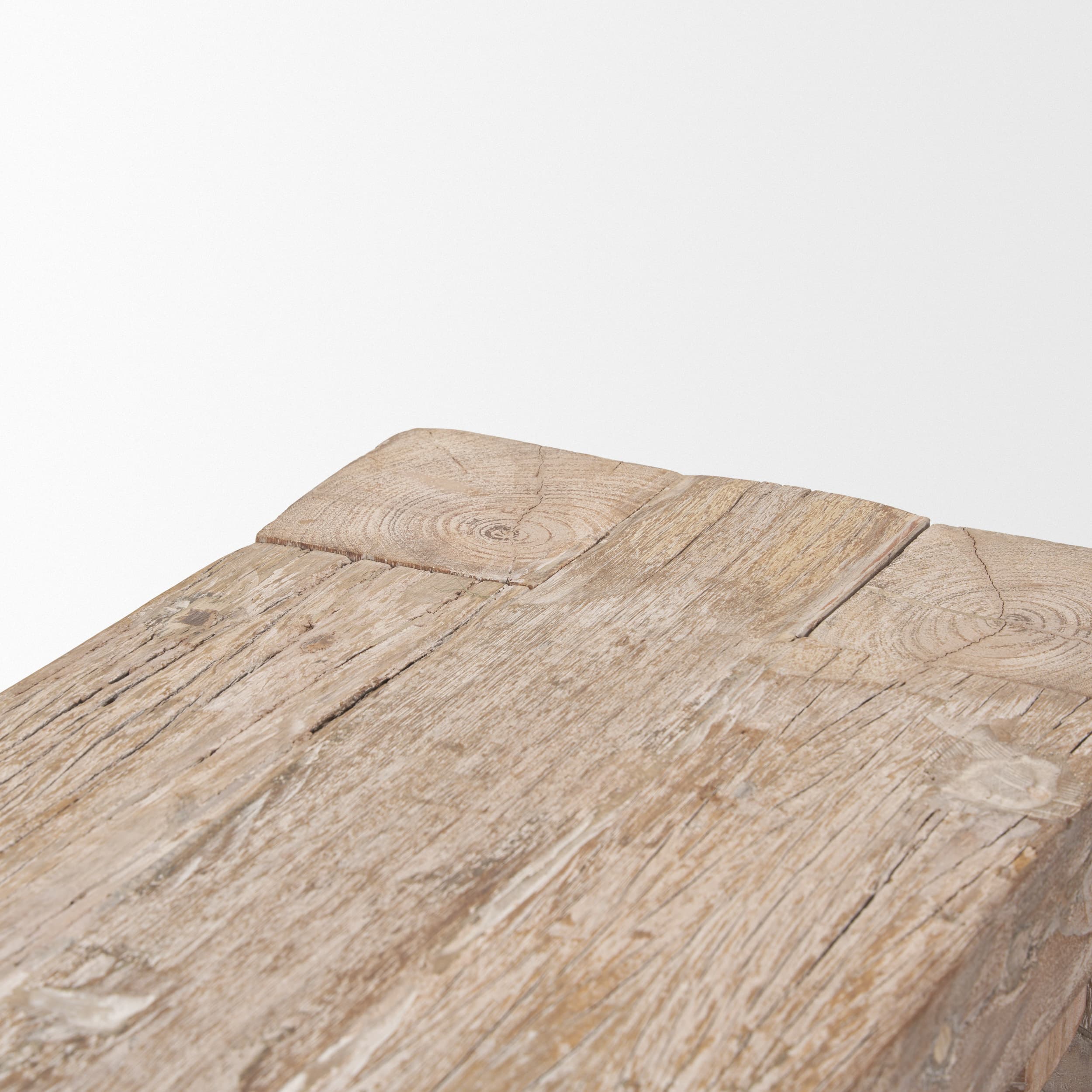 McArthur Whitewash Reclaimed Wood Bench — product photograph