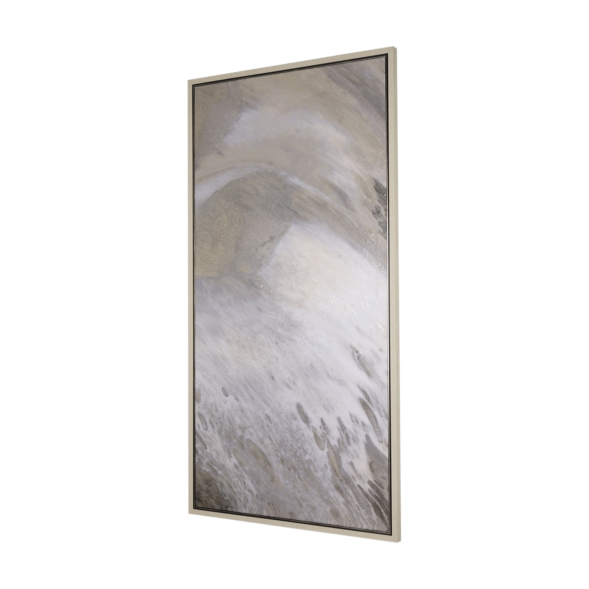 Sandy Waves IV by Mercana Studio a Hand Embellished Textured Framed Canvas — product photograph