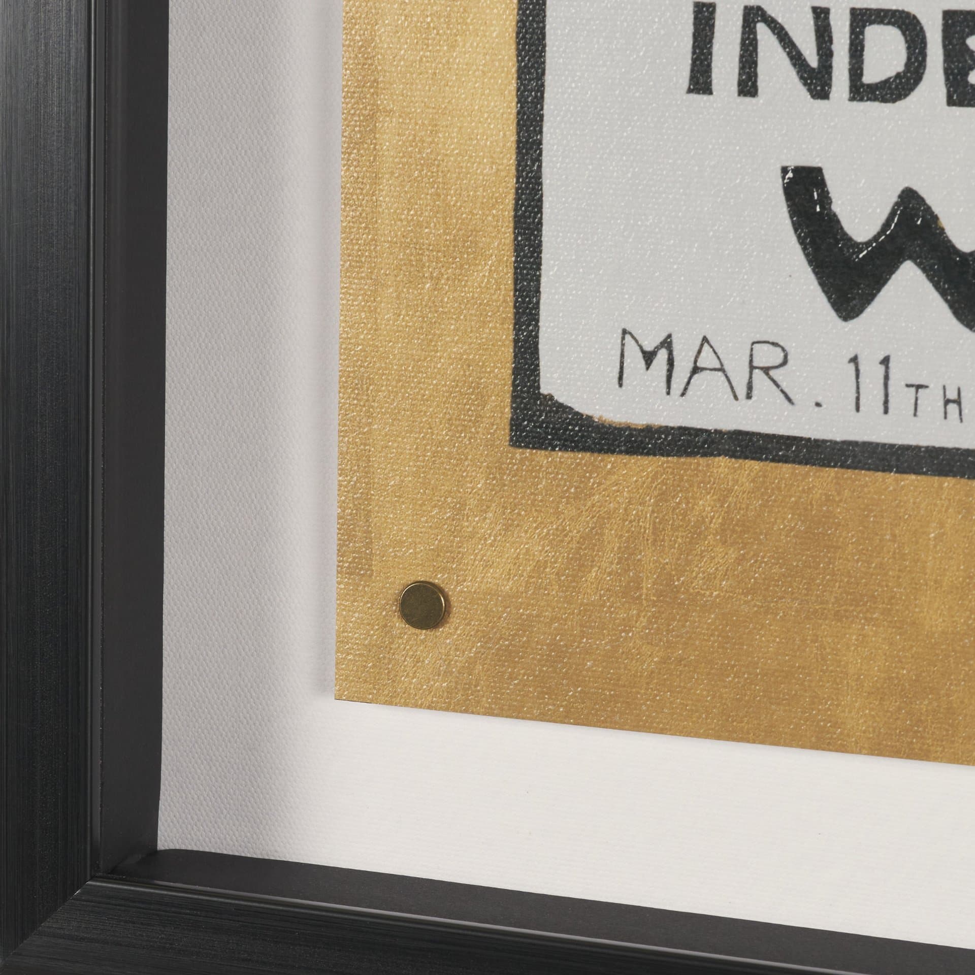 Ephemera Exhibition by The Vintage Collection Hand Embelished Text Framed Artwork Matted under Glass — product photograph