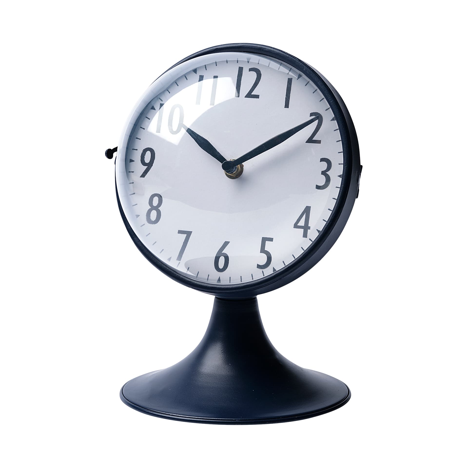 Weymouth Blue Metal Glass Dome Table Clock — product photograph