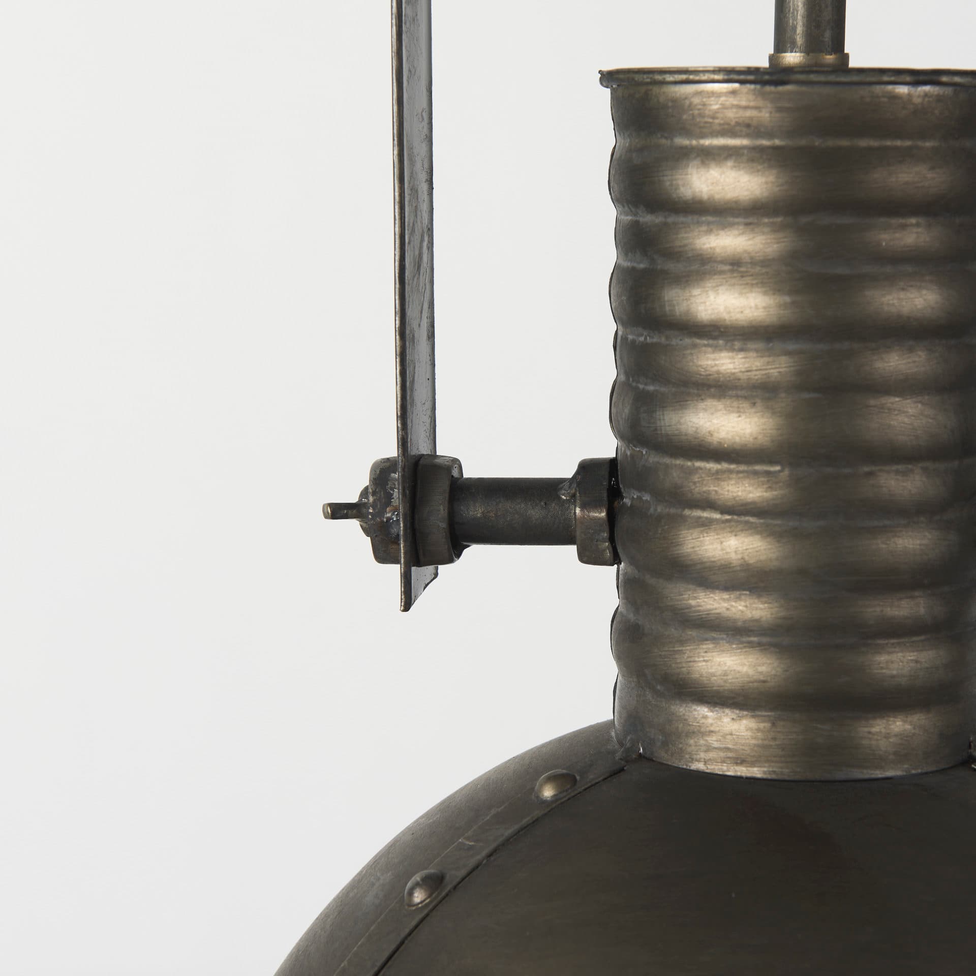 Zaio 12.5Lx 12.5W x 18.5H Weathered Antique Gold Metal Caged Bulb Pendant Light — product photograph