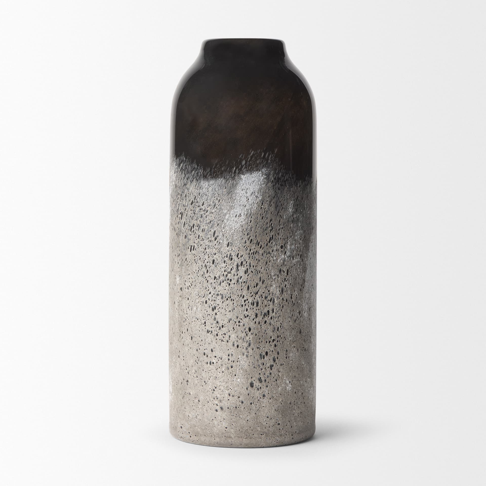 Emu Tall Black w/ Gray Vase — product photograph