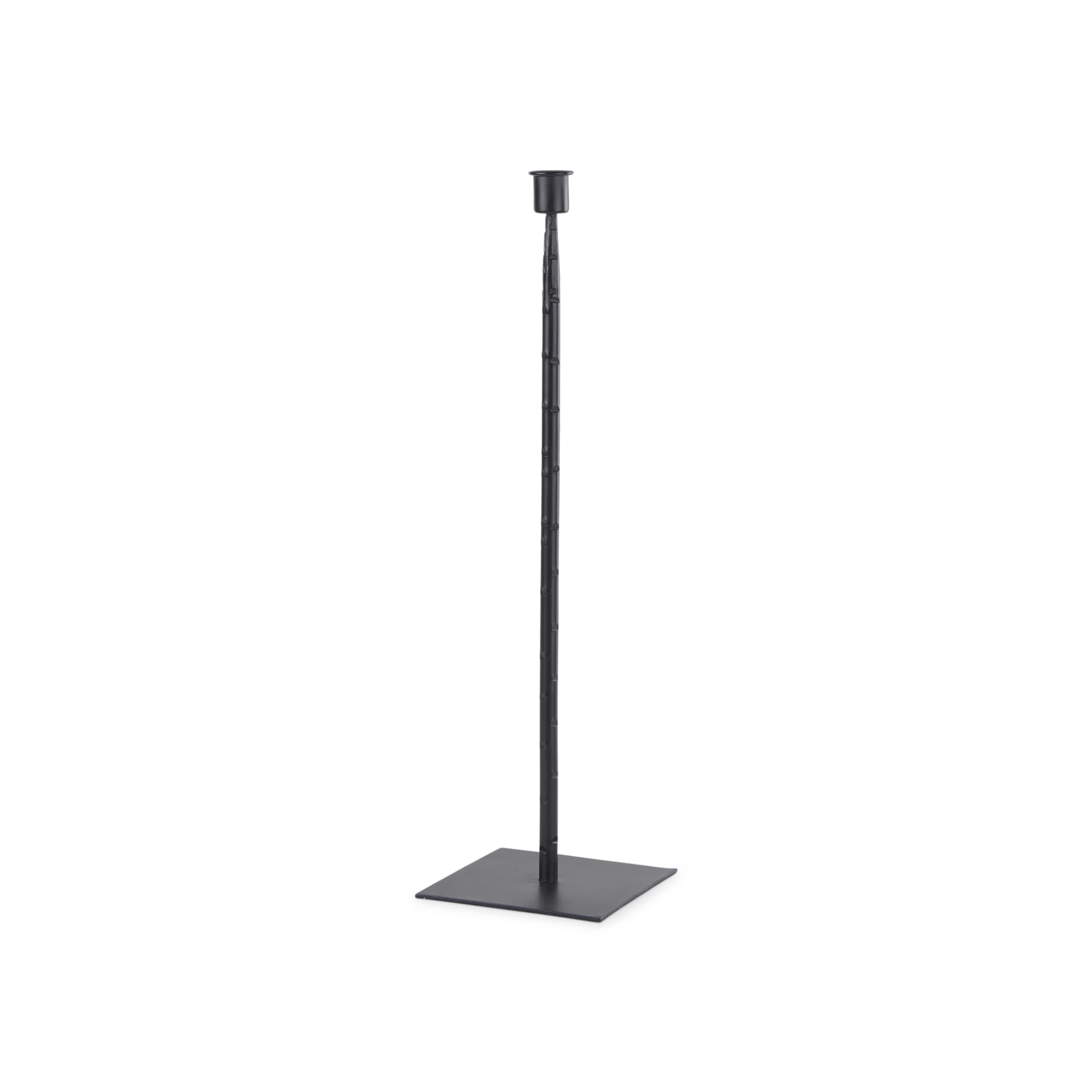 Porter 5.0L x 5.0W x 18.0H Medium Black Iron Candle Holder — product photograph