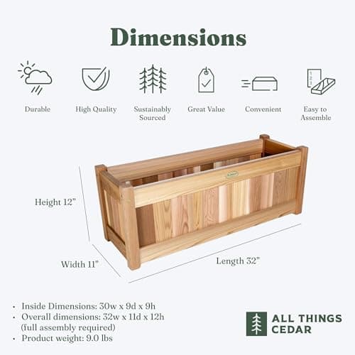 Cedar Planter Box PL30 — product photograph