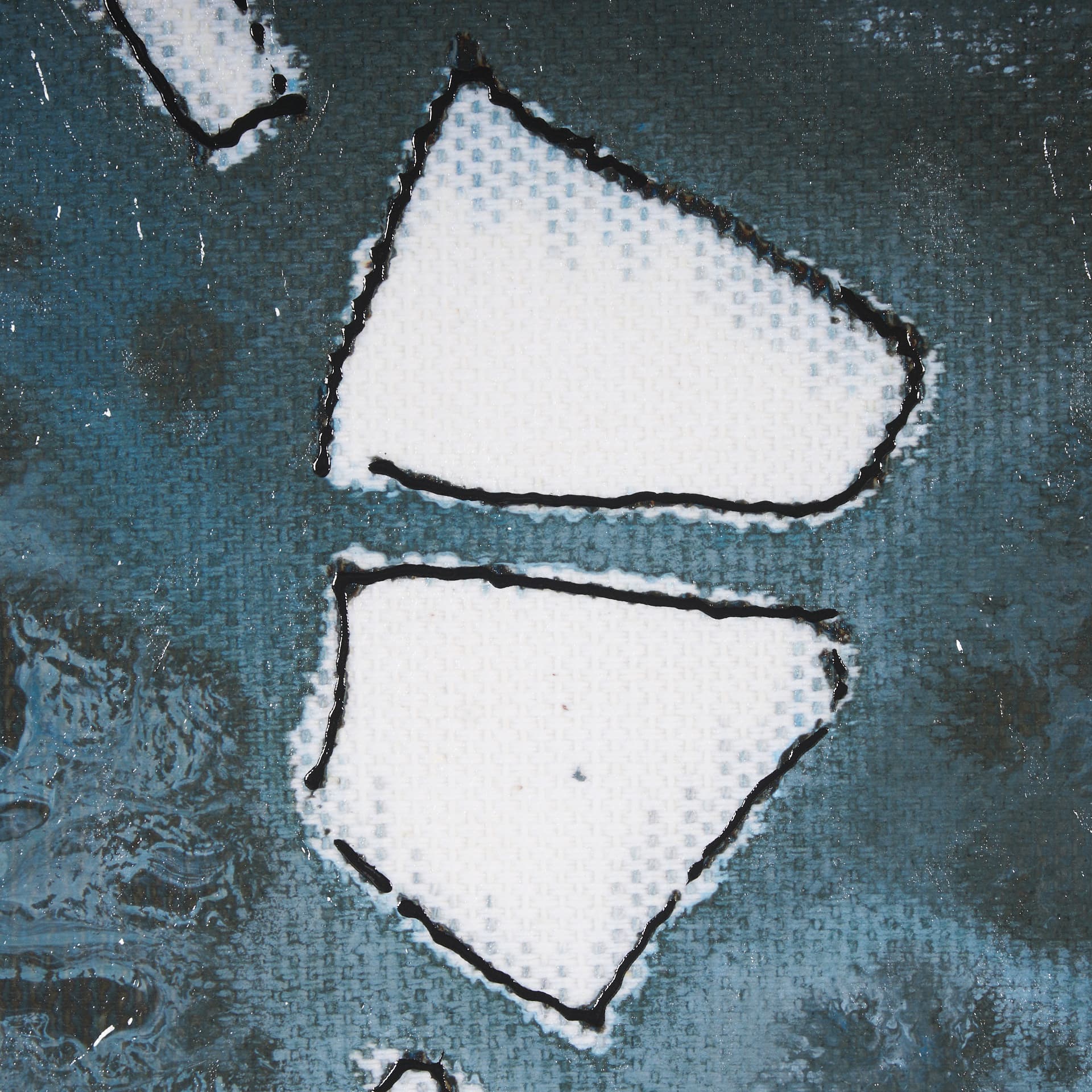 Tributary I by Mercana Studio a Hand Embellished Textured Framed Canvas — product photograph