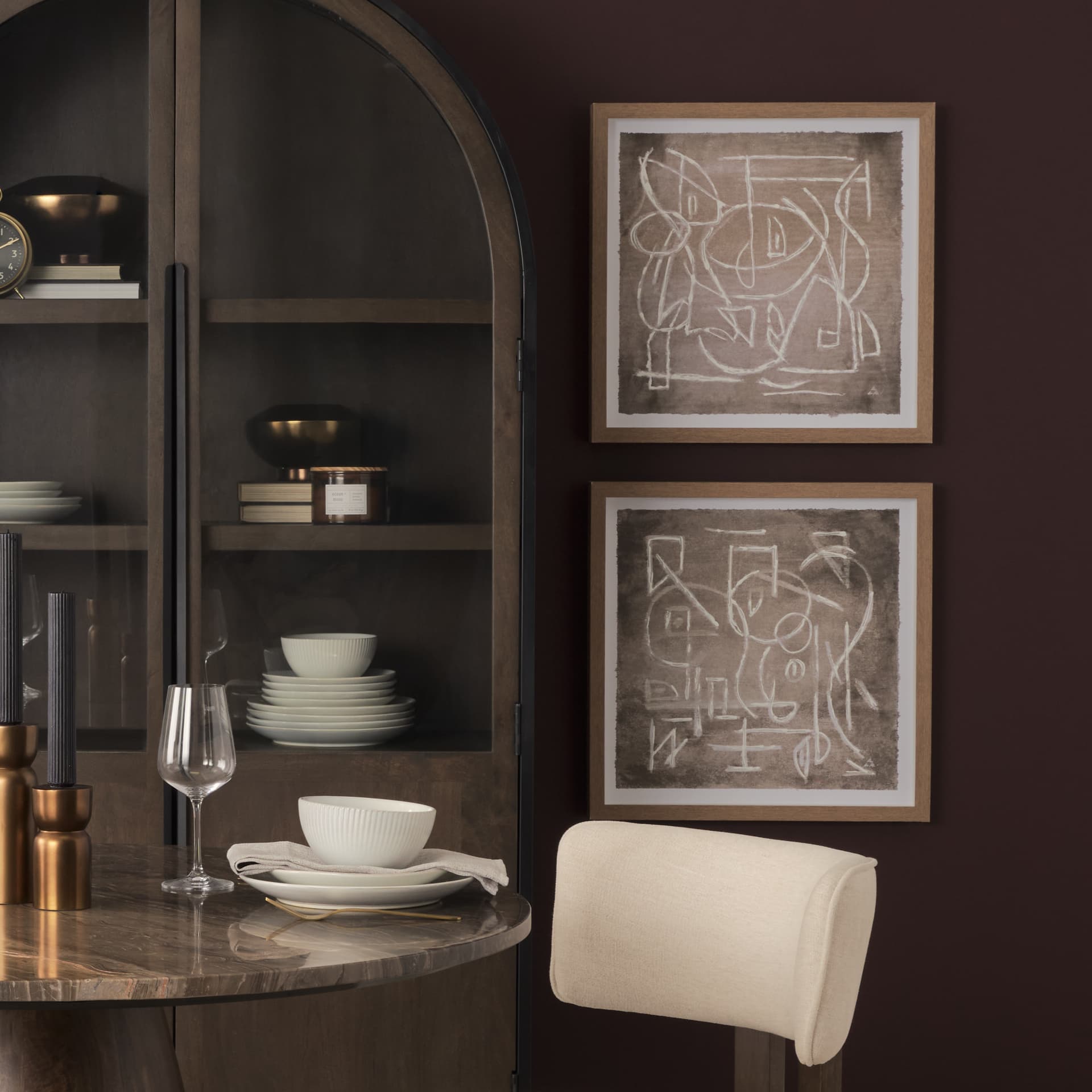 Obscure II by Mercana Studio Hand Embelished Framed Artwork Matted under Glass — product photograph