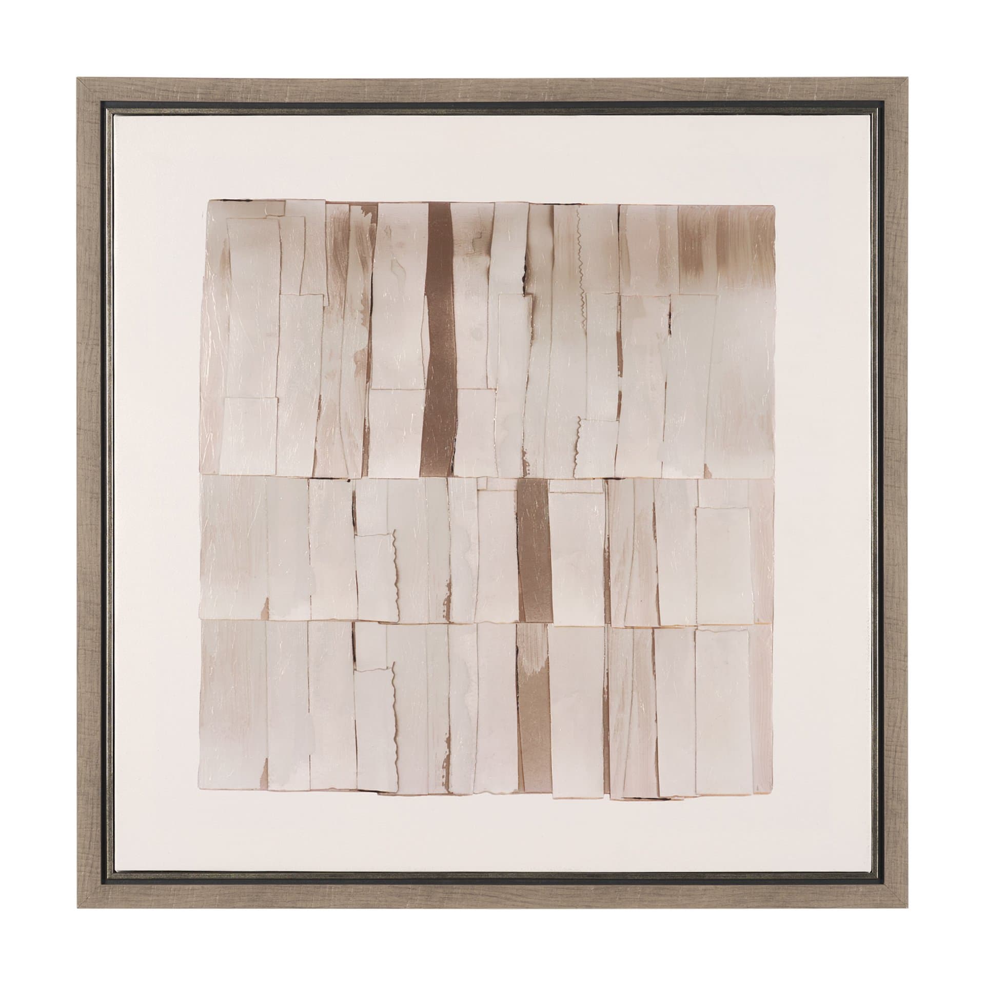 Glazed Echoes White II by Cartissi Hand-Embellished Textured Framed Canvas Artwork — product photograph