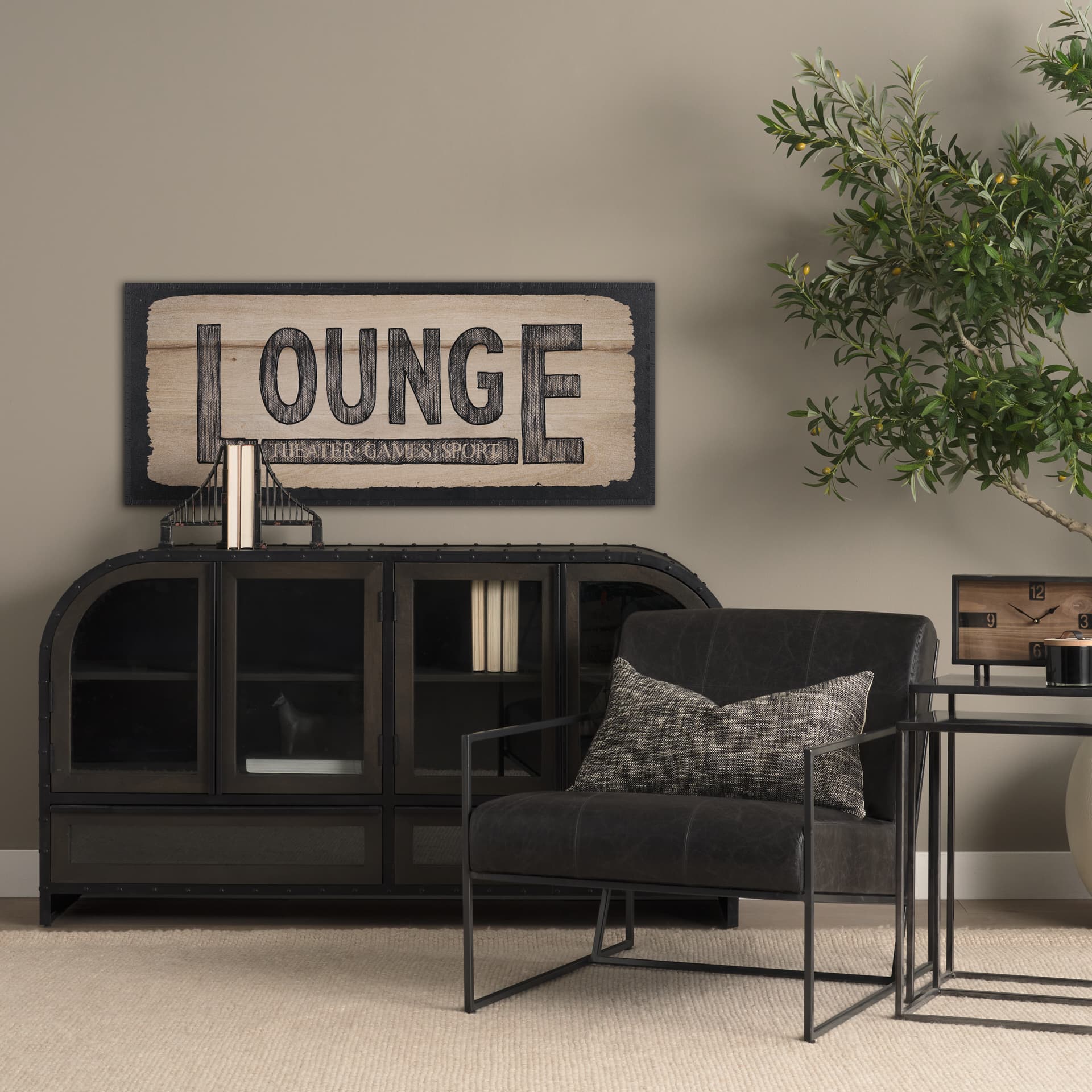 Lounge LG by Mercana Studio a Hand Embellished Framed Art Print — in a styled room