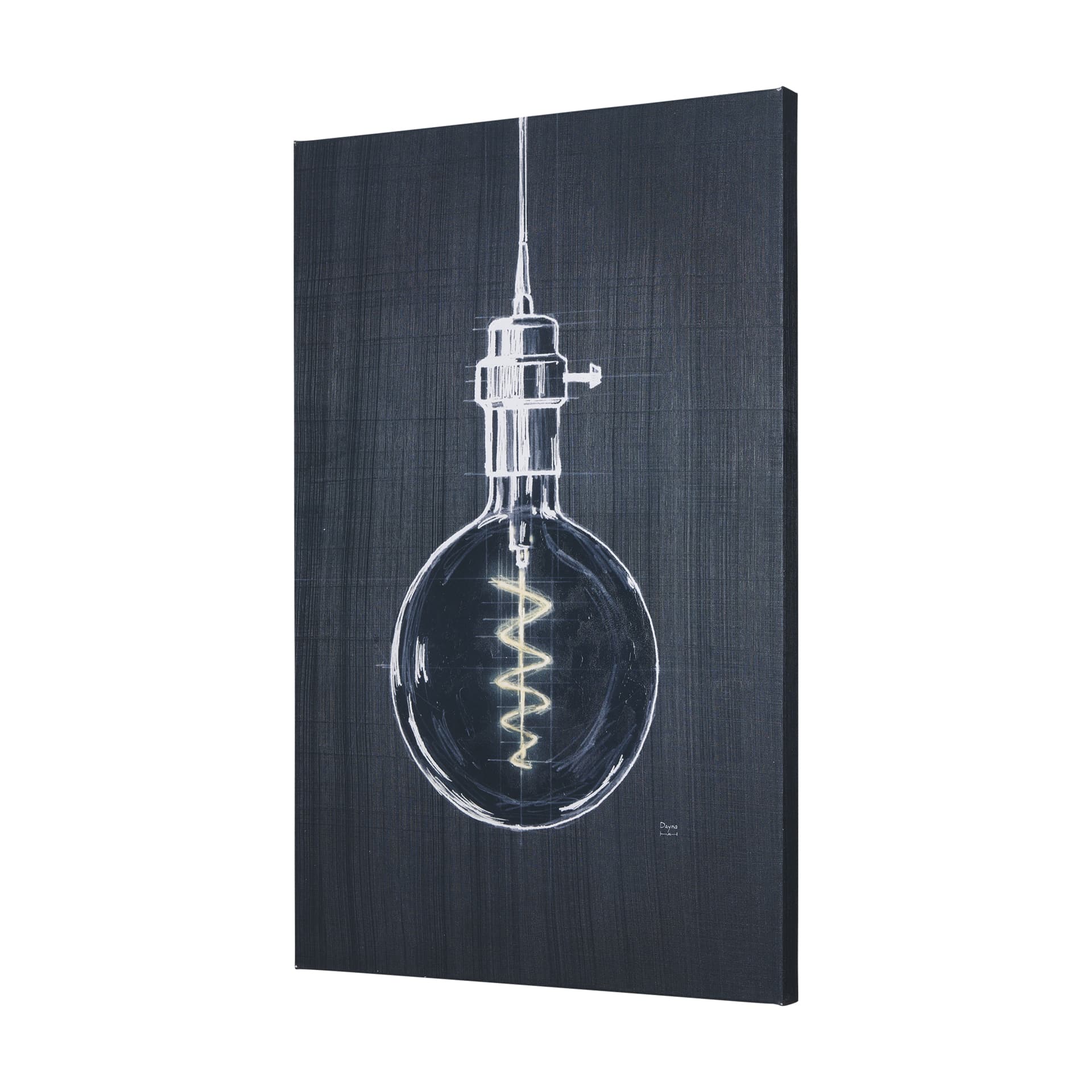 Bright Idea II by Mercana Studio a Hand Embellished Textured Canvas — product photograph