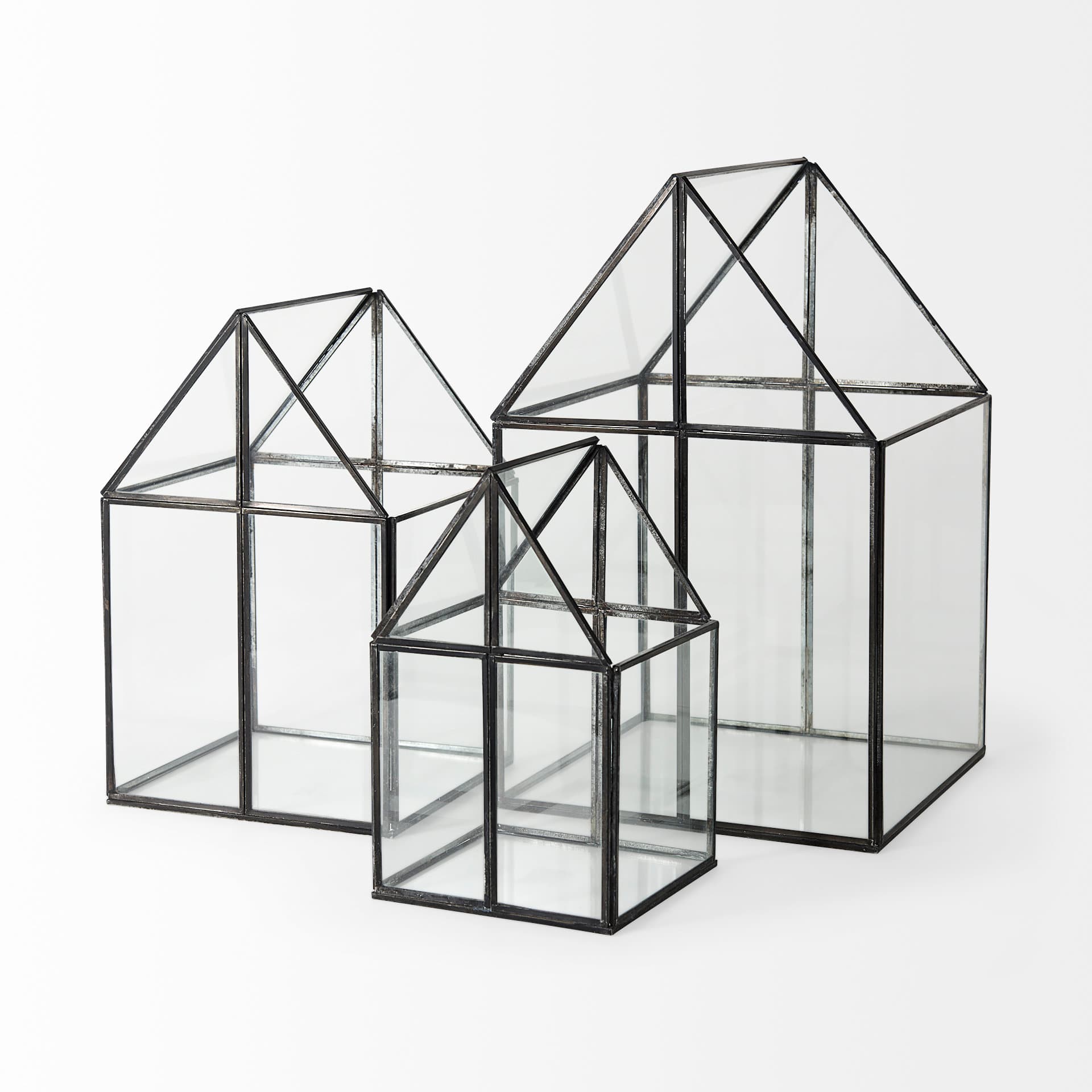 Sikes (Large) 10L x 10W x 16H Hut Terrarium W/Glass Base — product photograph