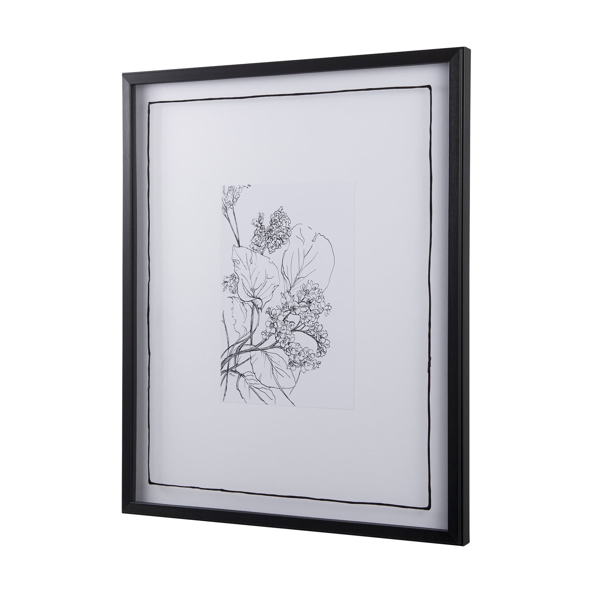 Spring Blooming VII by Mercana Studio Hand Embellished Textured Framed Art Print Matted under Glass — product photograph