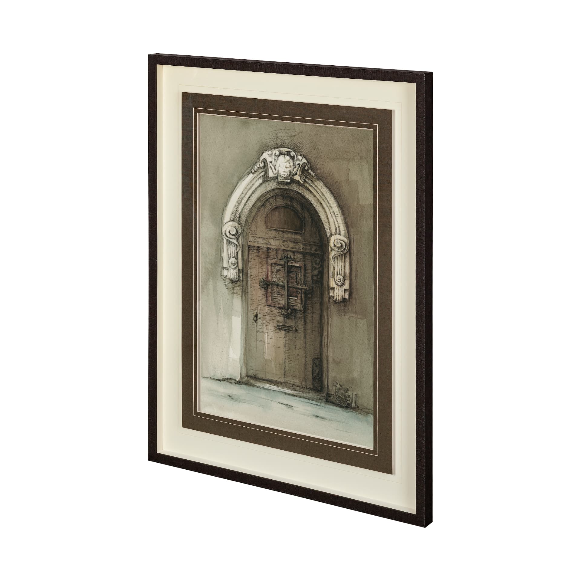 Door I by Mercana Studio a Hand Embellished Textured Framed Art Print Matted under Glass — product photograph