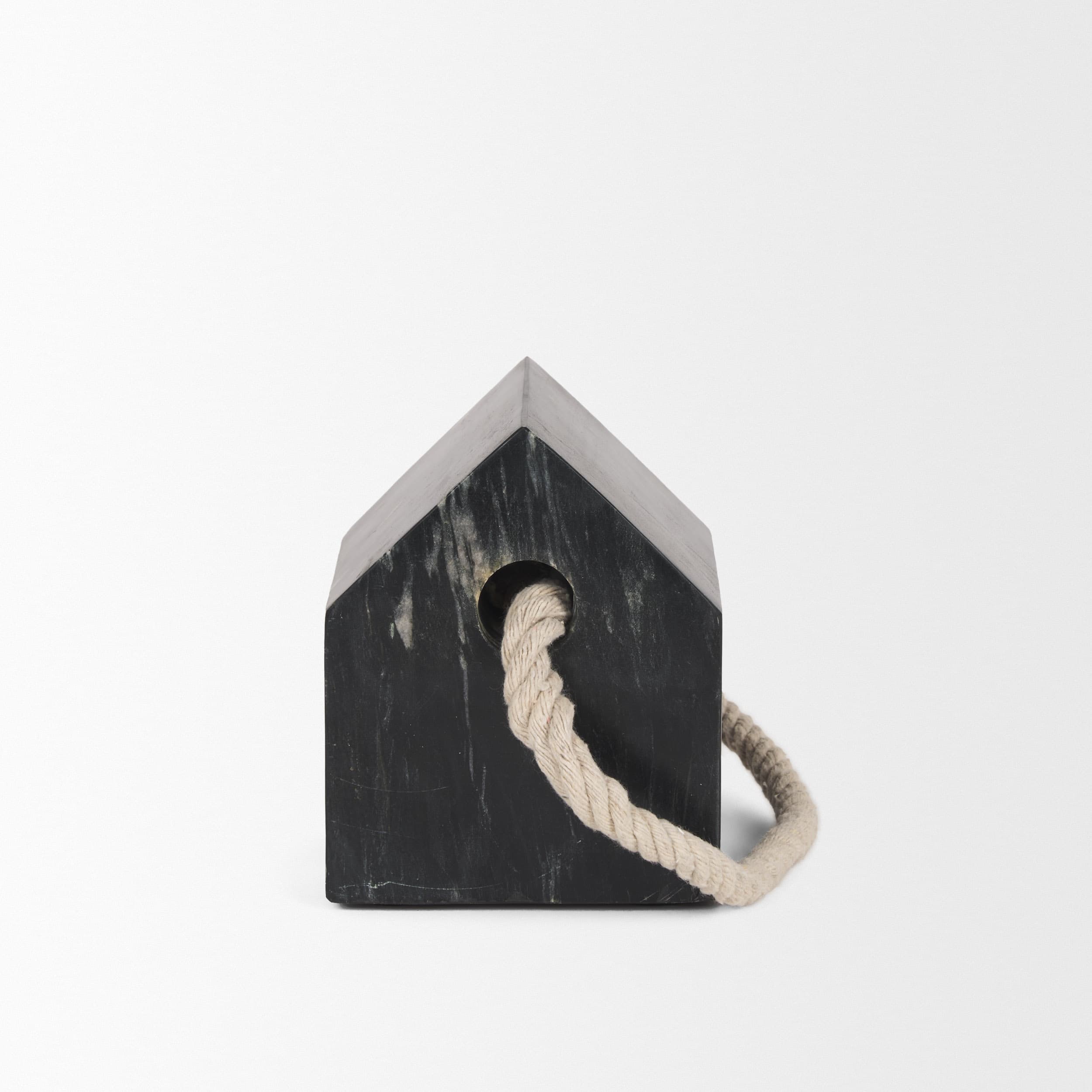 Raena Black Marble House Door Stopper — product photograph