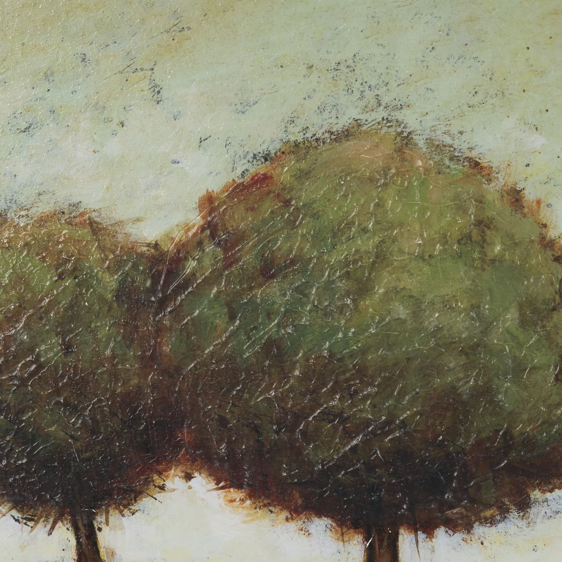 Hidden Grove II by Mercana Studio Hand Embelished Textured Framed Artwork Matted under Glass — product photograph