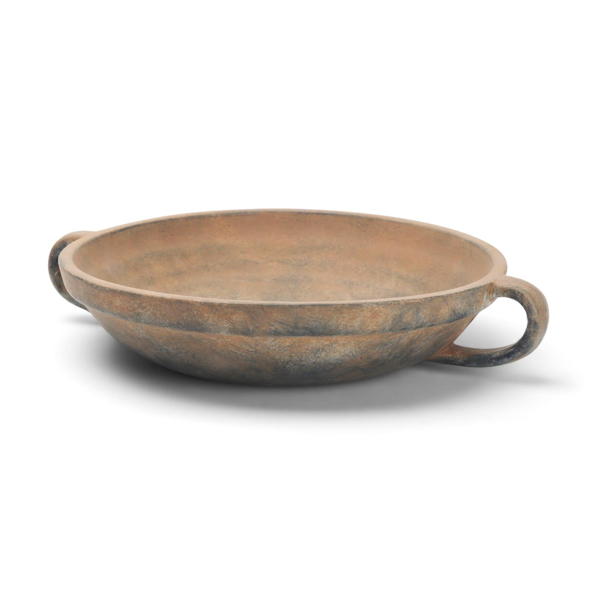 Cotto Round w/ Handles Weathered Terracotta Decorative Bowl — product photograph