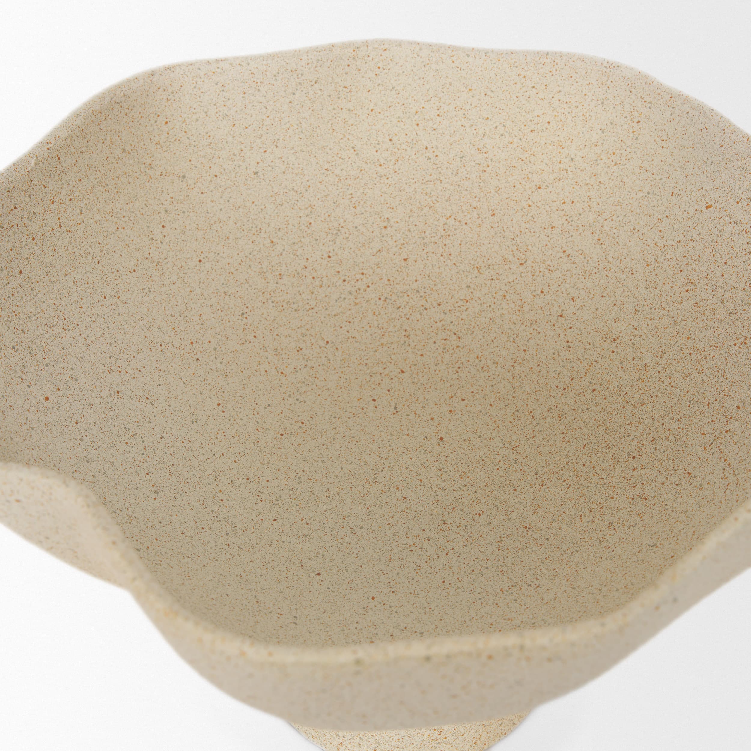 Radka Beige Textured Small Metal Decorative Bowl — product photograph