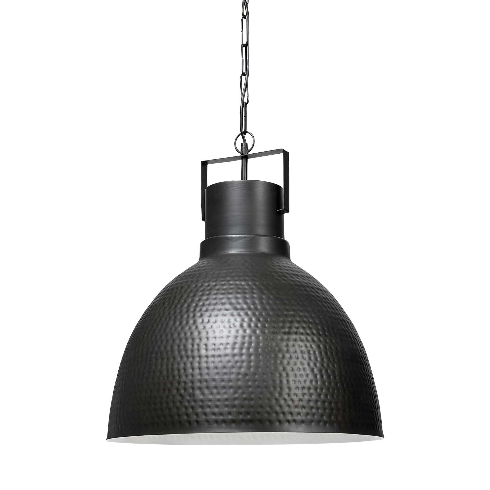 Minerva 19x22 Metallic Gray Hammered Detail Pendant Light — product photograph