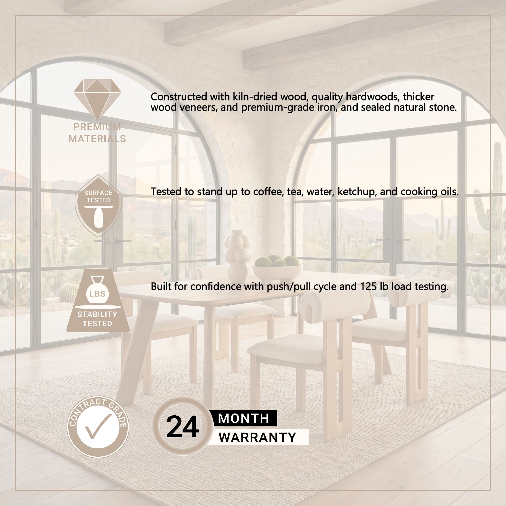 Welborn 72"L x 40"W Rectangular Dining Table | Modern | Light Brown Wood | Seats 6 — product photograph