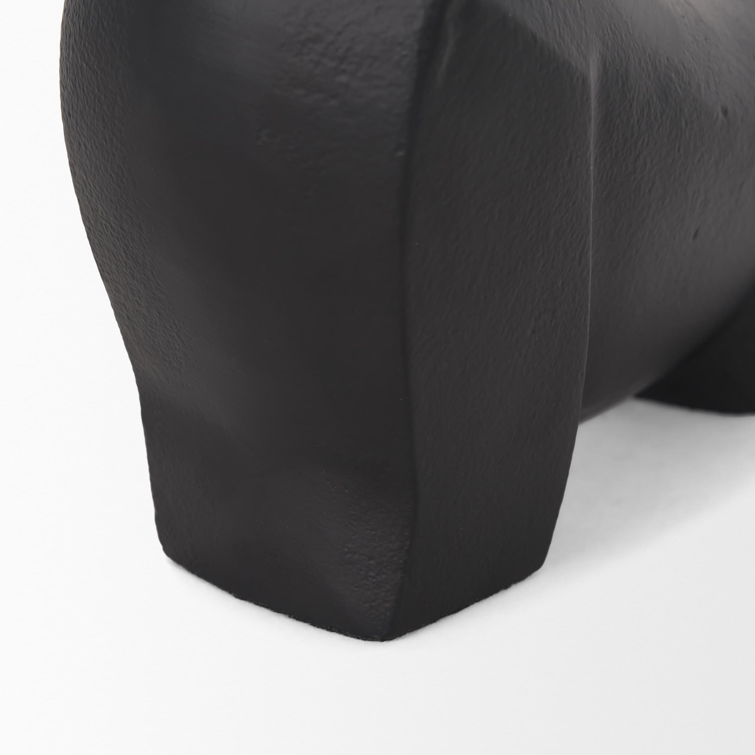 Radu Small Matte Black Metal Bull Decorative Object — product photograph