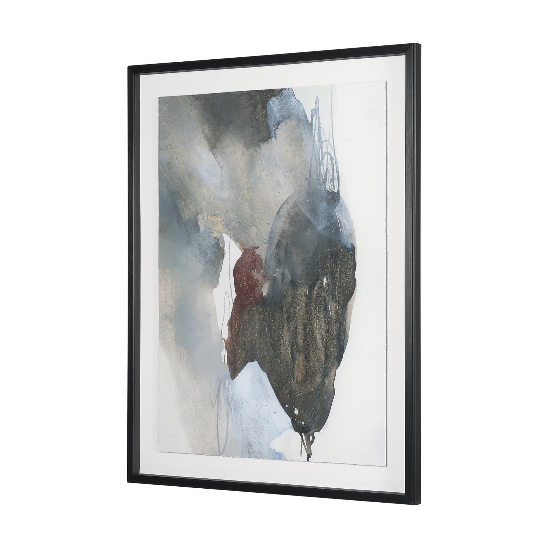 Ediface I by Ira Havuka Hand Embelished Textured Framed Artwork Matted under Glass — product photograph