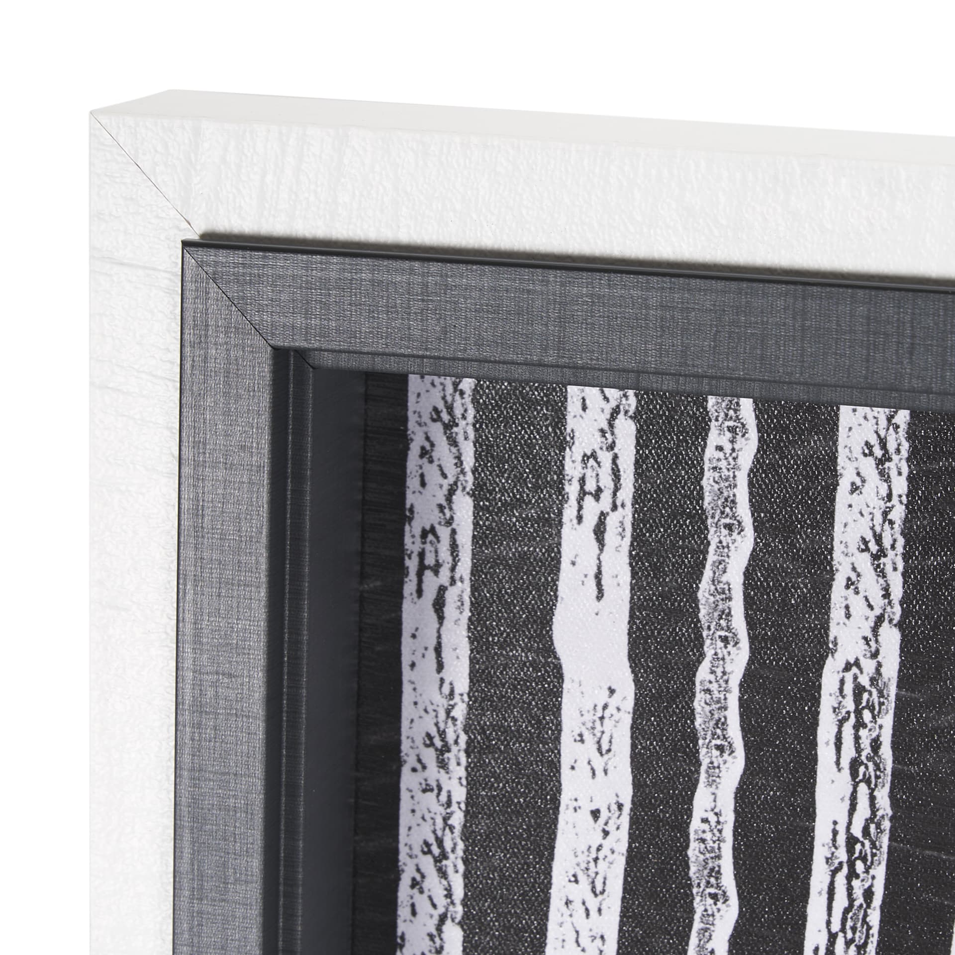 Woven Lines I by Mercana Studio a Hand Embellished Textured Framed Art Print — product photograph