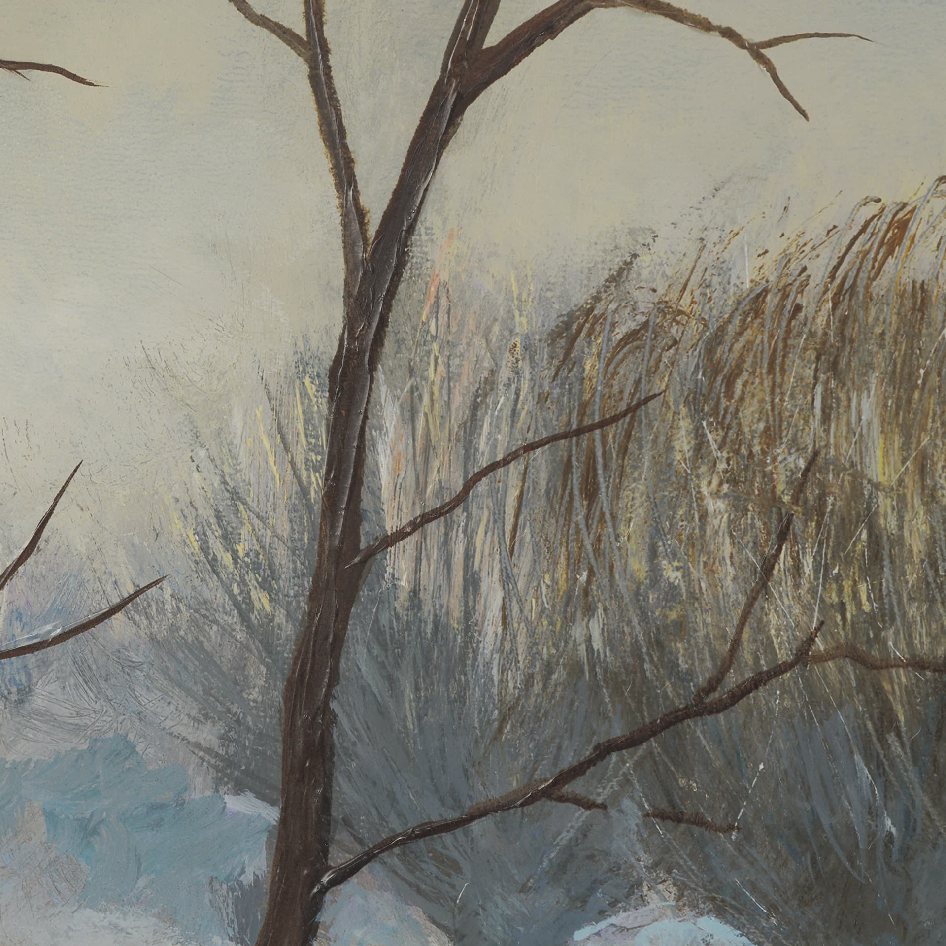 Winter Day I by Mercana Studio Hand Embelished Framed Artwork Matted under Glass — product photograph