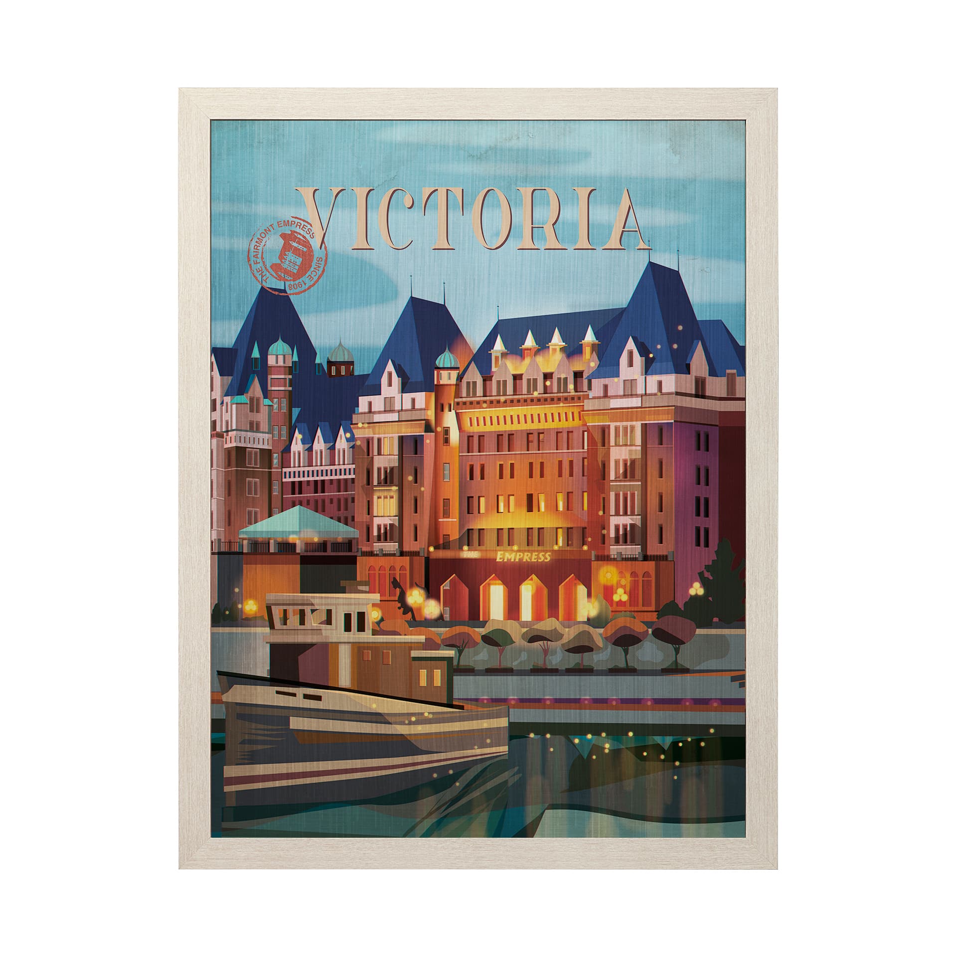 Victoria Go Canada (L) by Mercana Studio a Hand Embellished Decograph Framed Art Print — product photograph