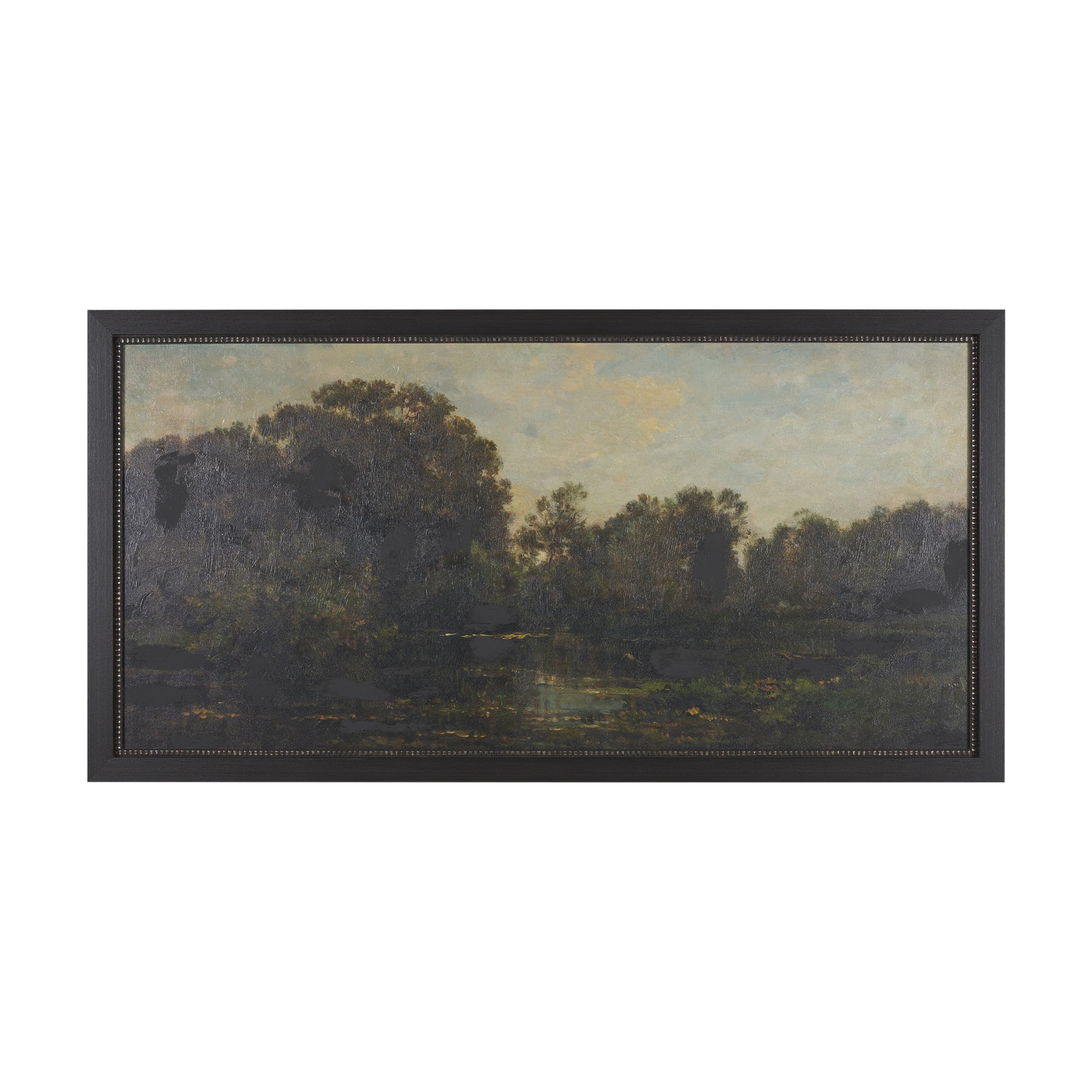 Landscape with Ducks by Charles-Francois Daubigny Textured Framed Artwork Matted — product photograph