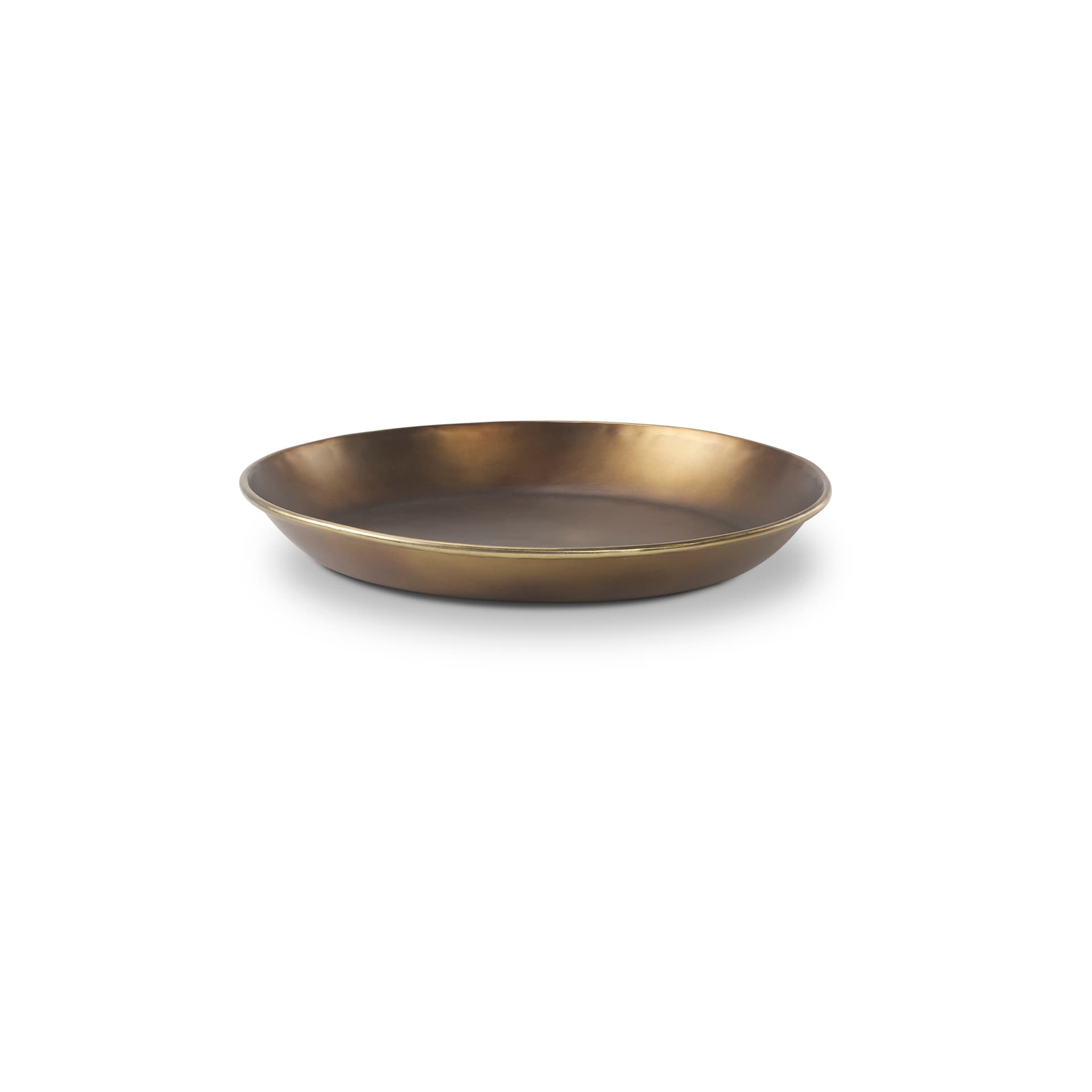 Eagan 16.0L x 16.0W x 1.5H Brass Aluminium Tray Small — product photograph
