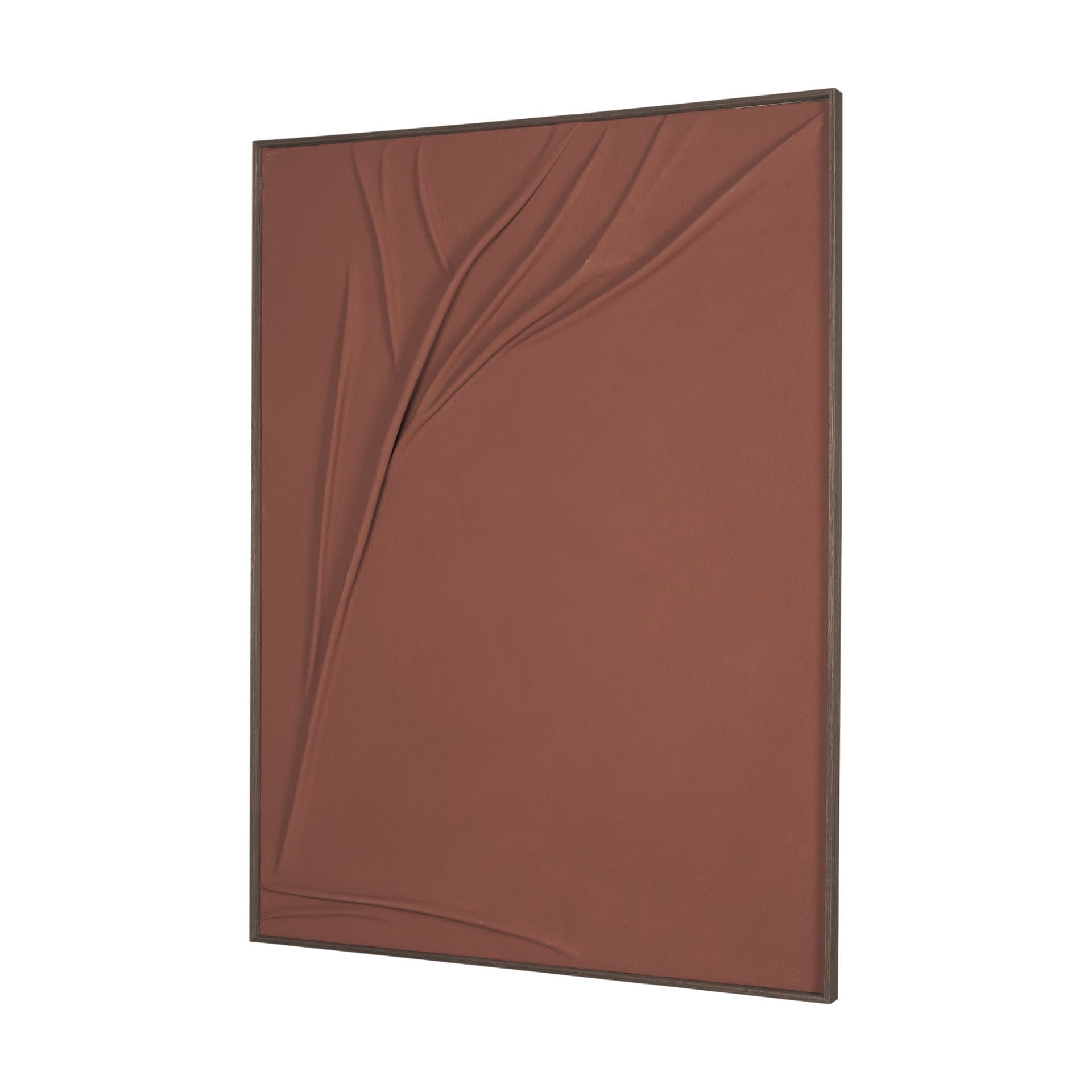 Drape I Rust Fabric Dimensional Framed Art — product photograph