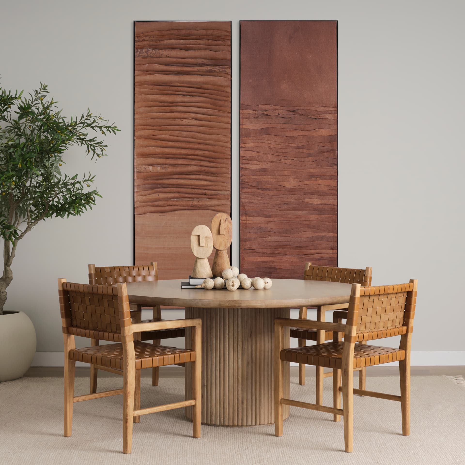 Sable I by Studio M a handmade Original Framed Canvas Artwork — in a styled room